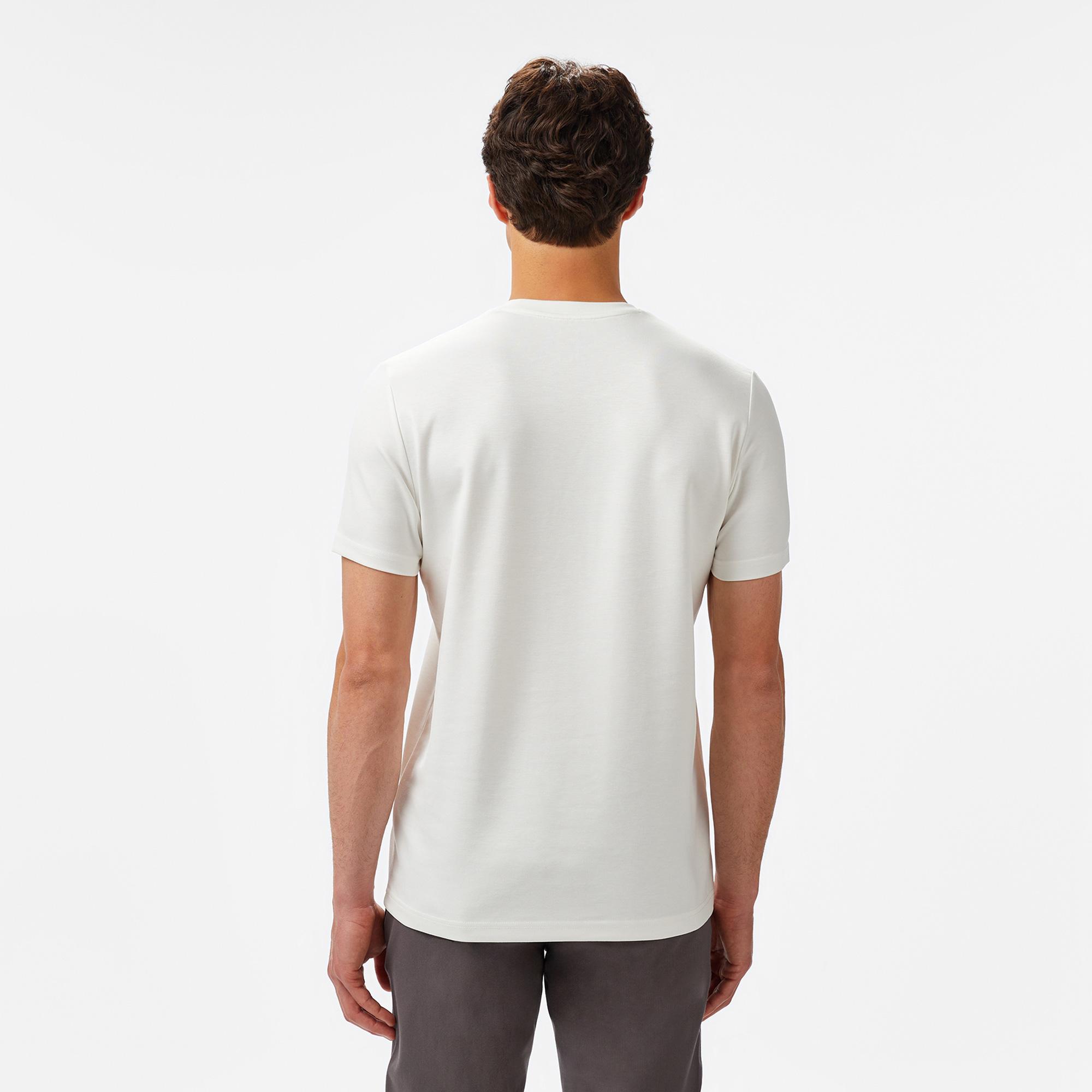 Nautica Erkek Krem Rengi Classic Fit T-Shirt