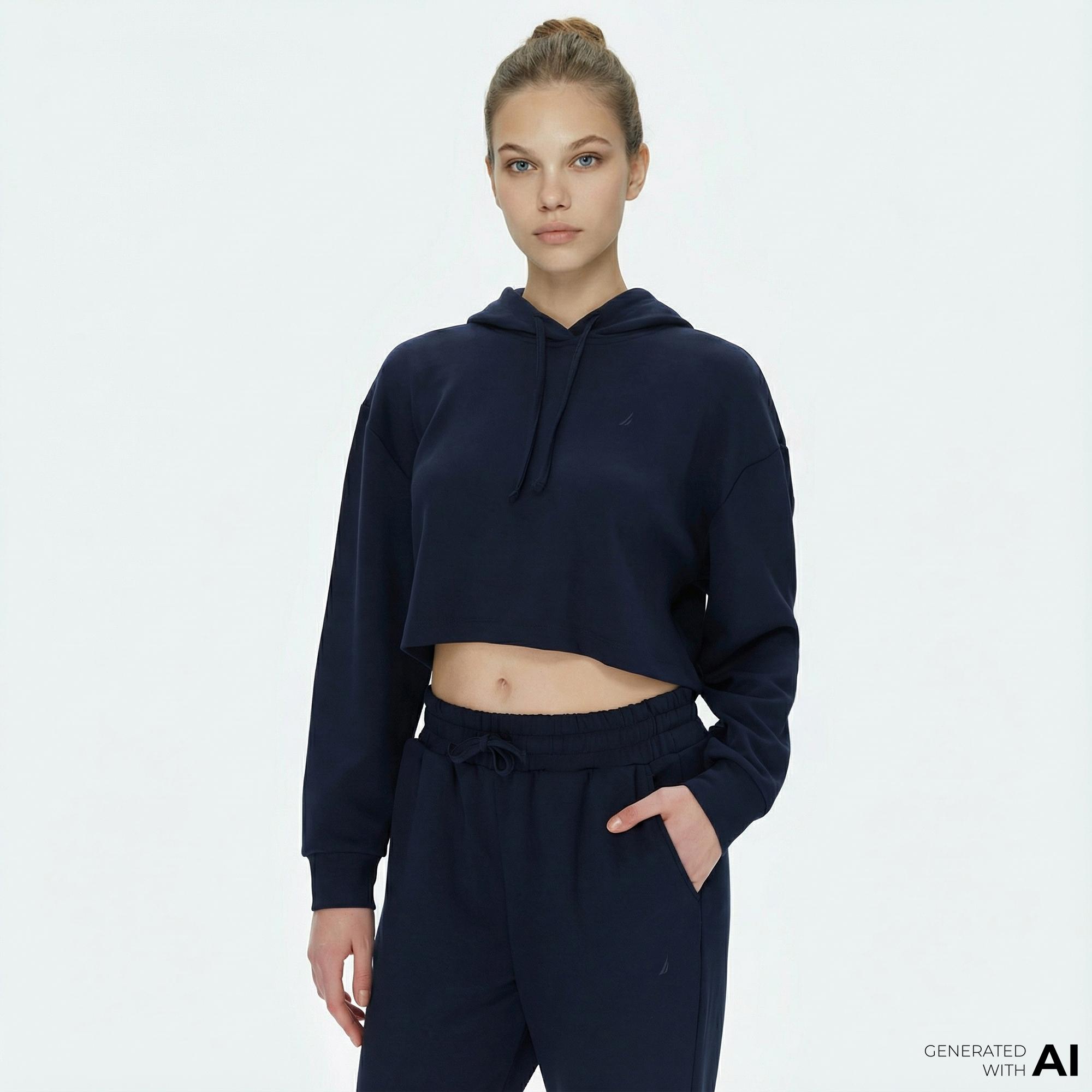 Nautica Kadın Lacivert Hoodie