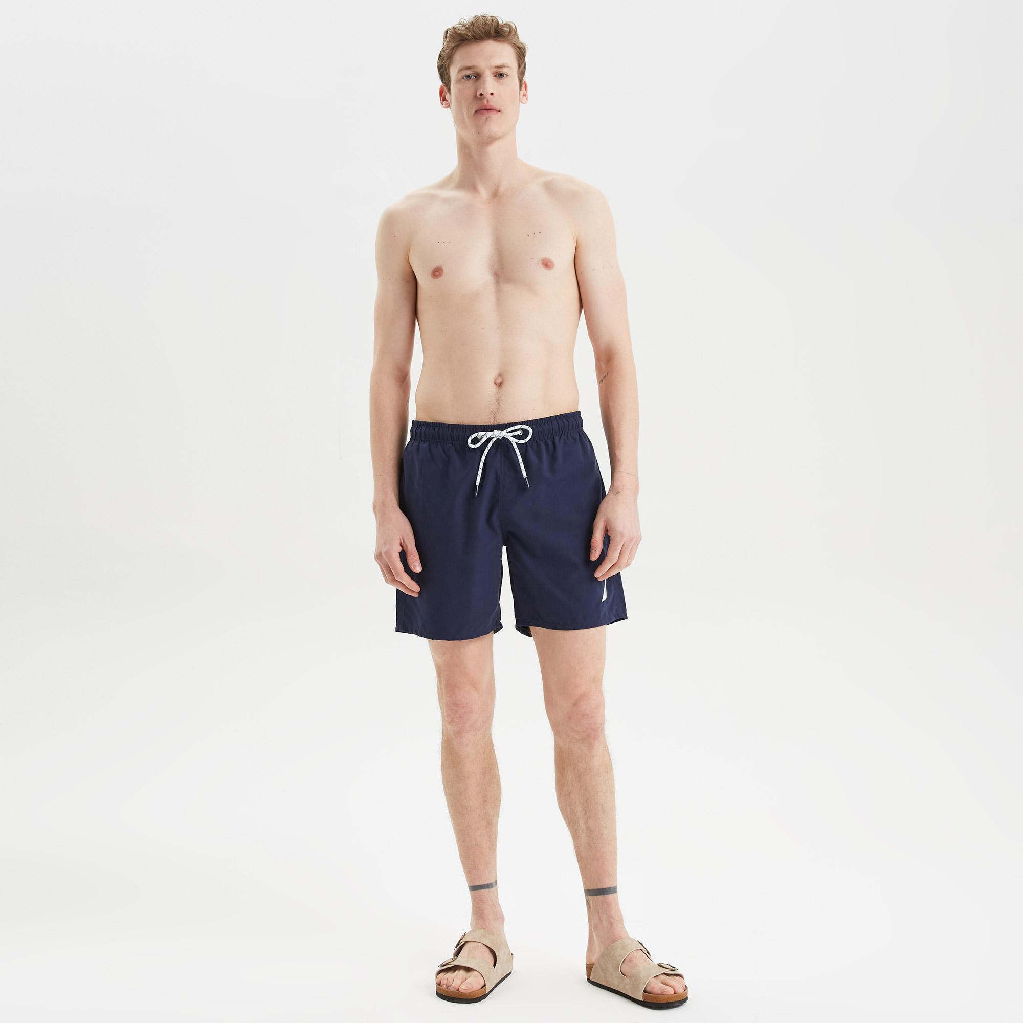 Nautica Erkek Lacivert Regular Fit Deniz Şortu