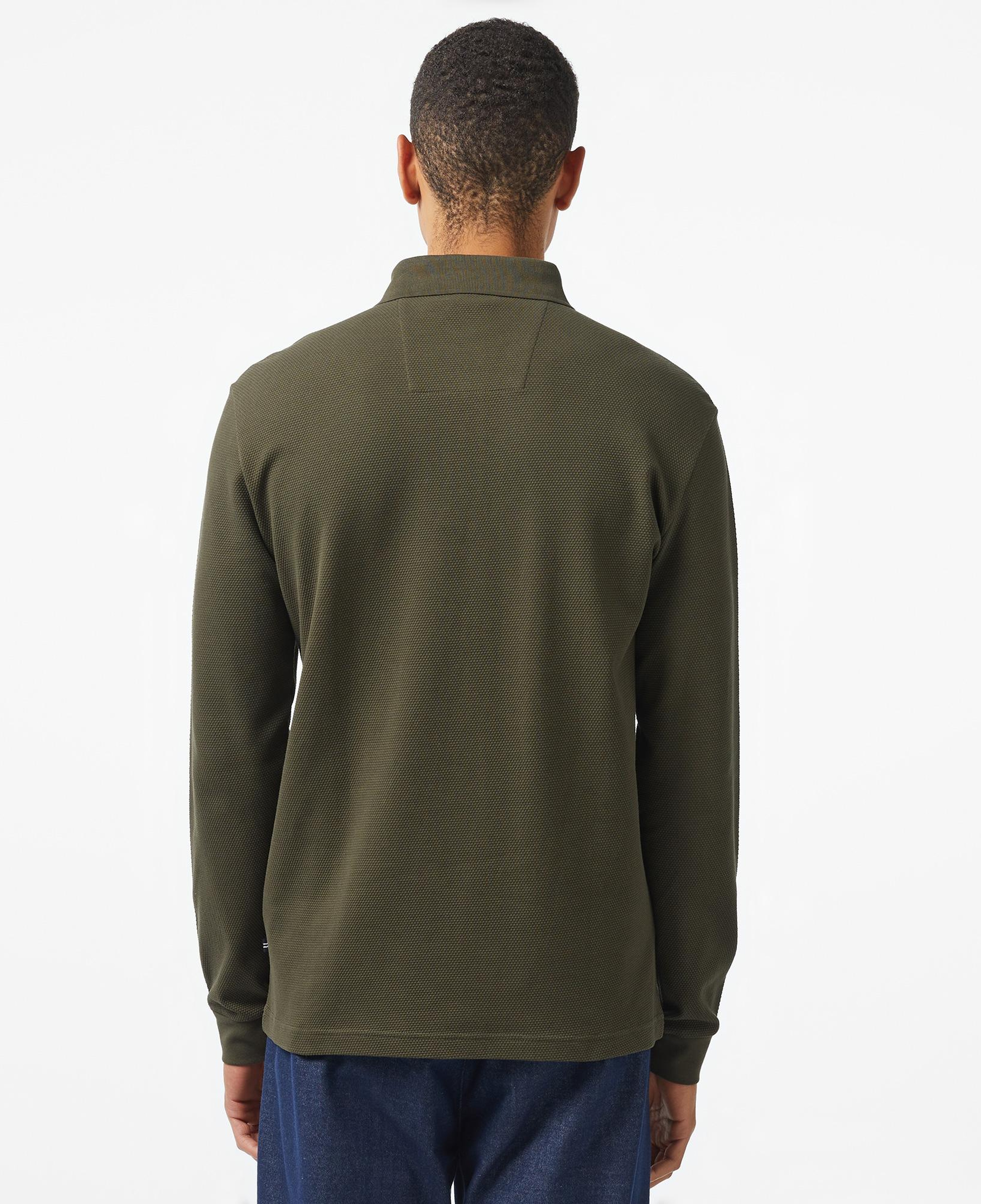 Nautica Erkek Yeşil Slim Fit Uzun Kollu Polo Yaka T-Shirt