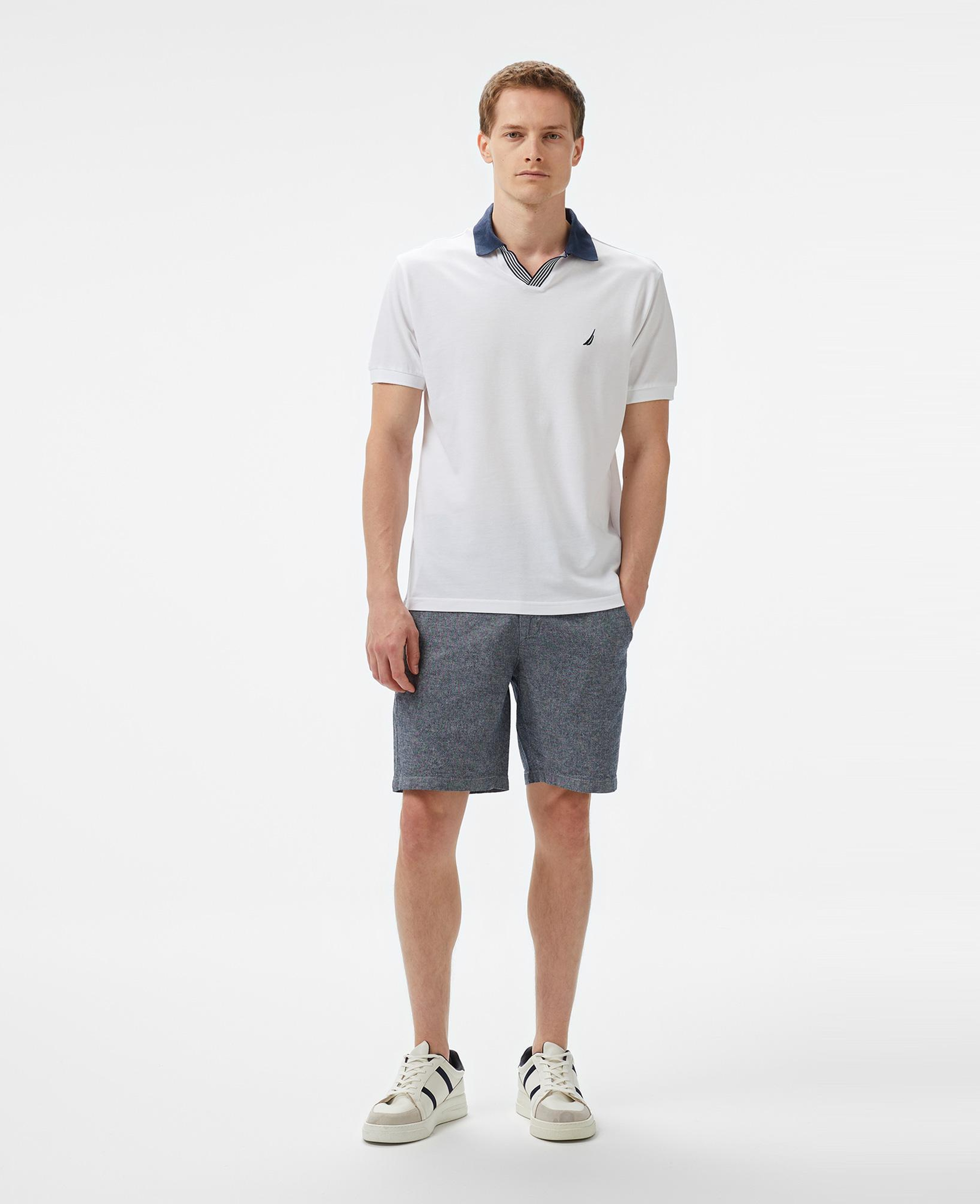 Nautica Erkek Beyaz Classic Fit Polo Yaka T-Shirt