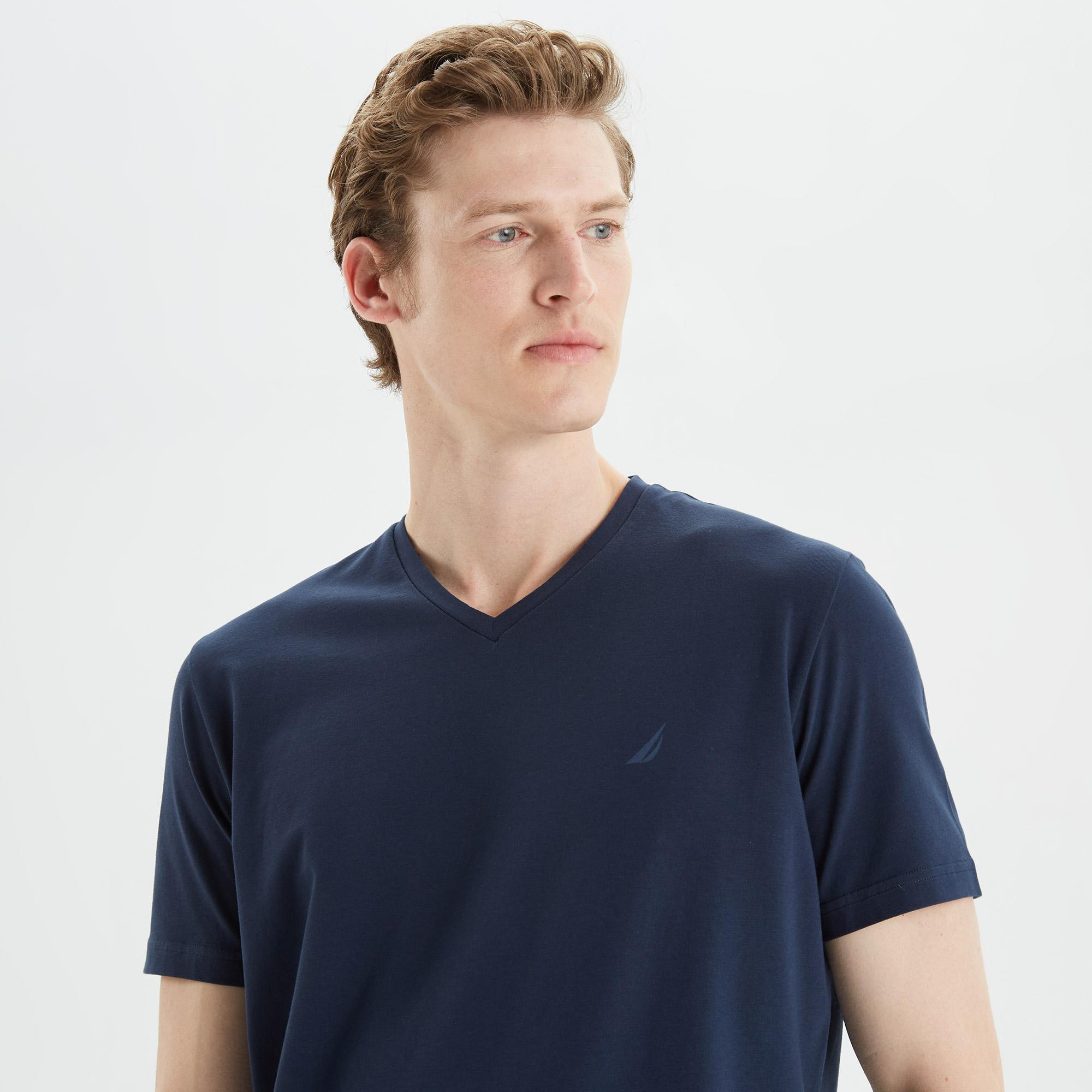 Nautica Erkek Lacivert Standart Fit T-Shirt