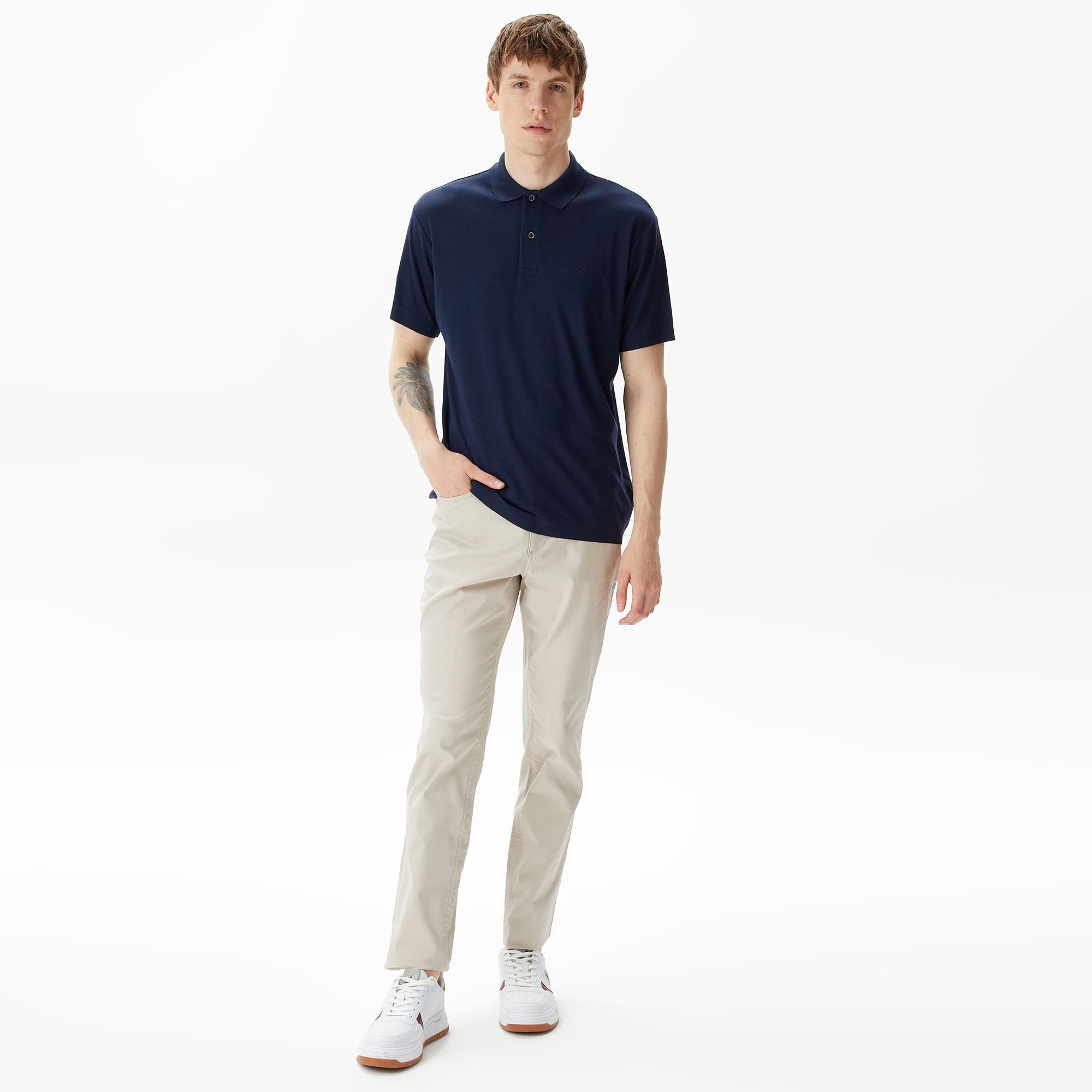 Nautica Erkek Lacivert Classic Fit Kısa Kollu Polo Yaka T-Shirt