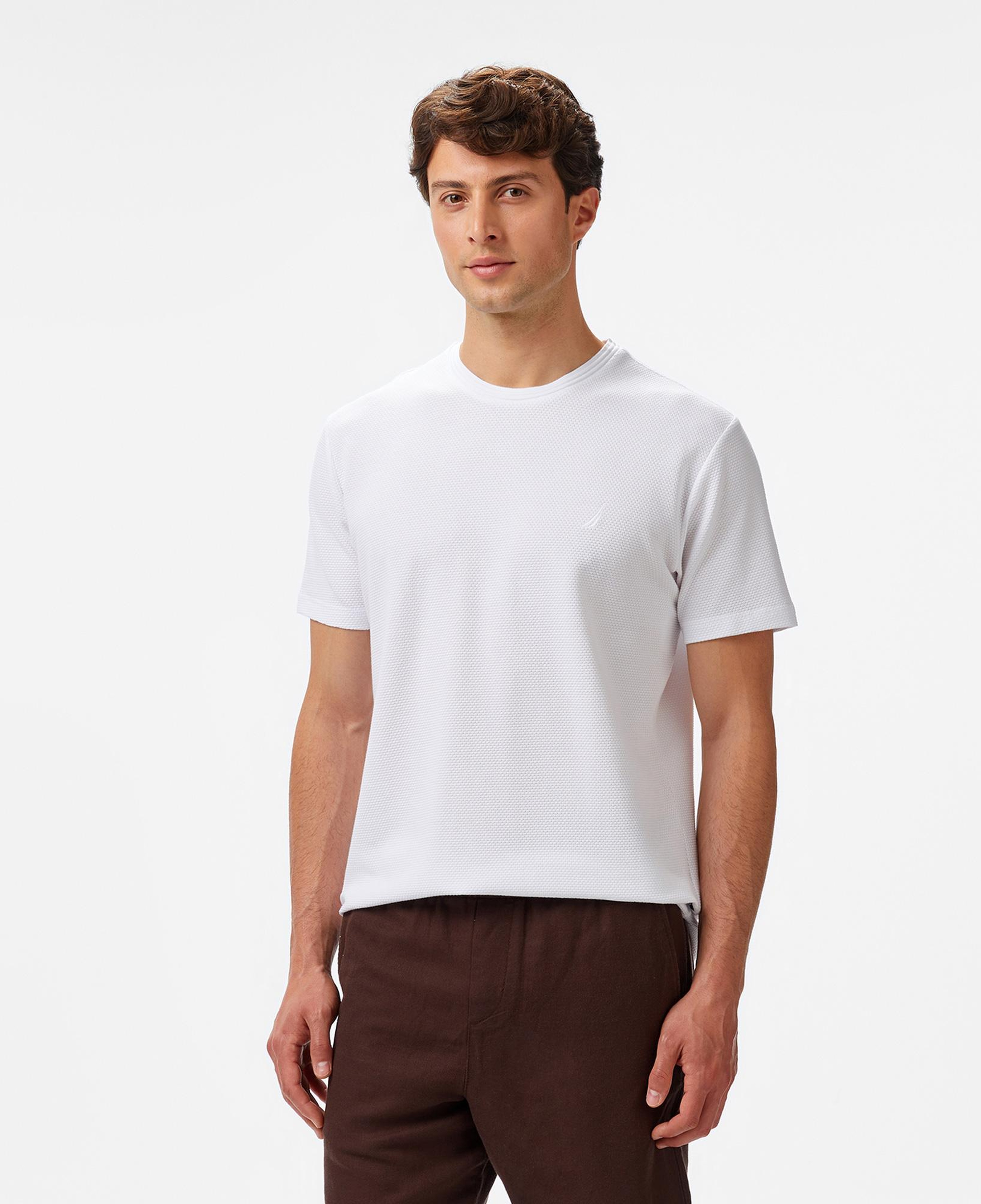 Nautica Erkek Beyaz Regular Fit T-Shirt