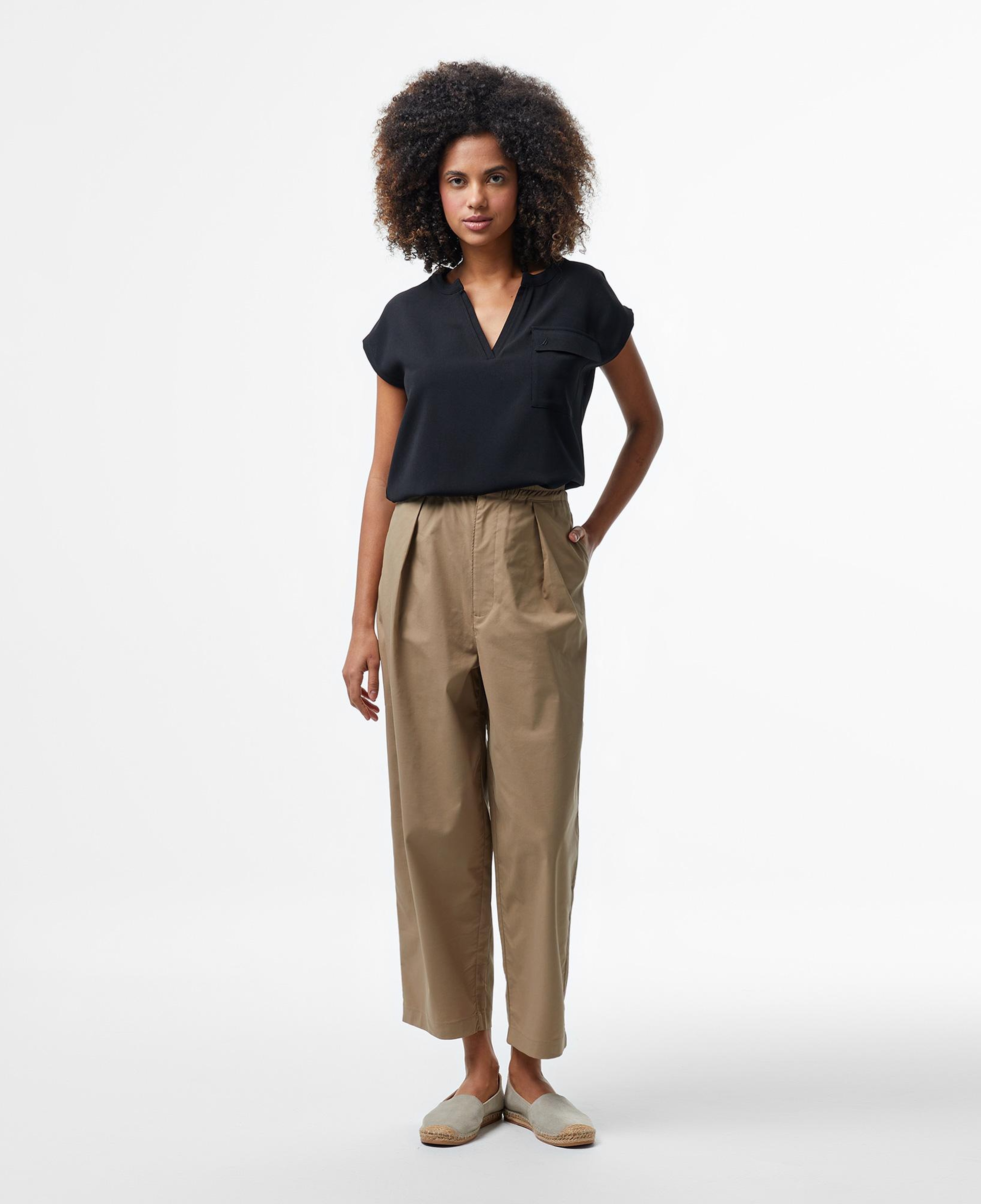 Nautica Kadın Siyah Relaxed Fit Gömlek