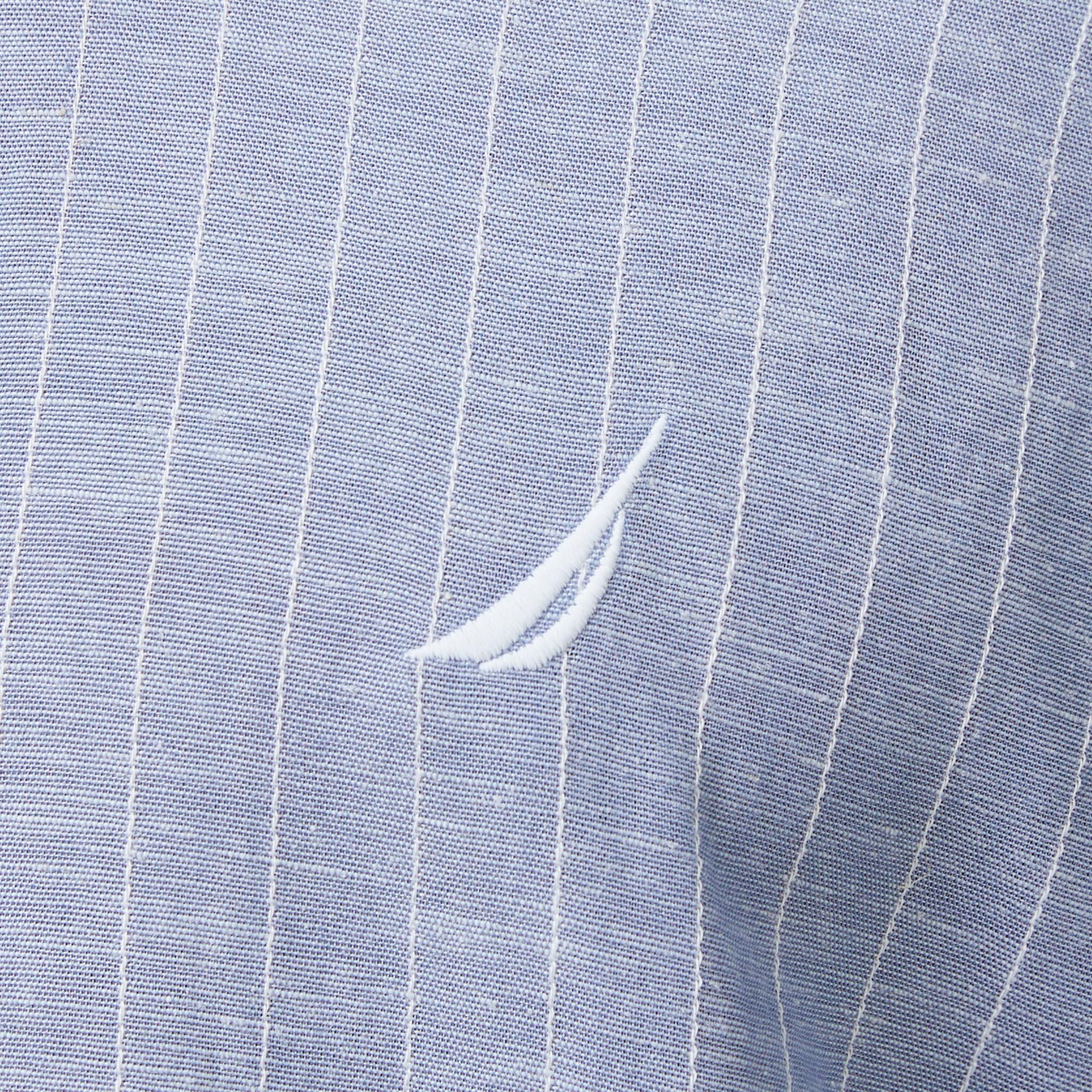 Nautica Erkek Mavi Classic Fit Çizgili Gömlek