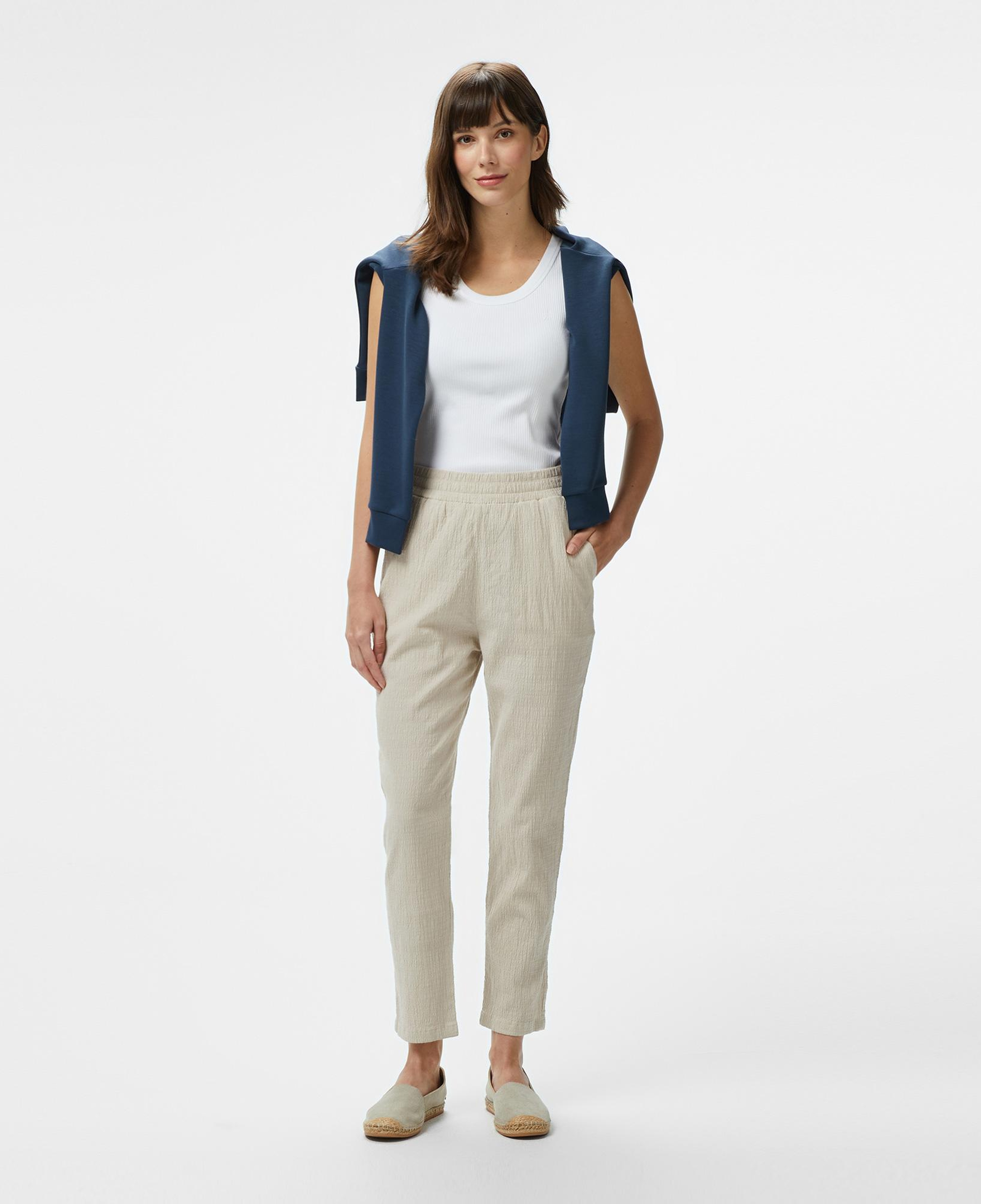 Nautica Kadın Bej Regular Fit Pantolon