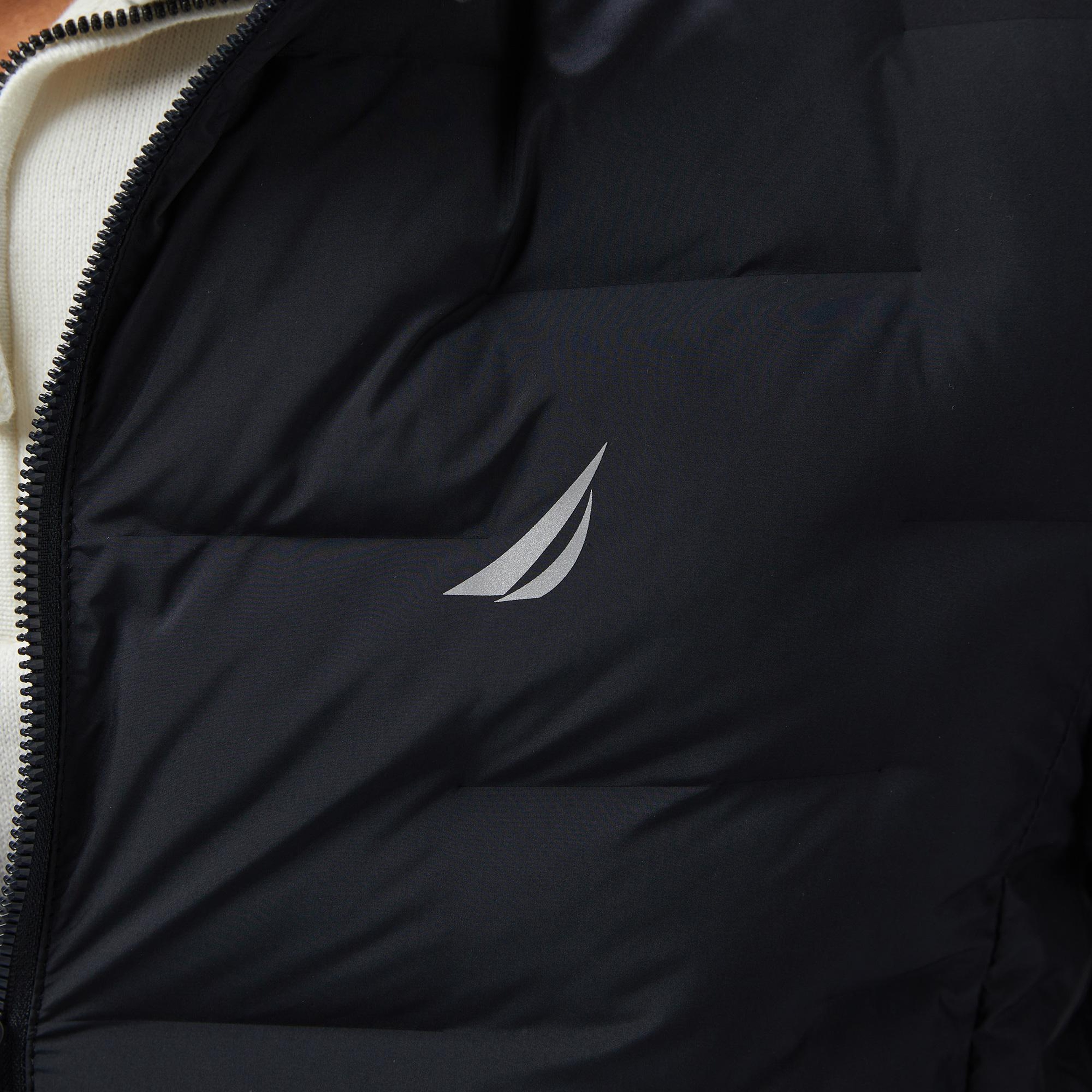 Nautica Erkek Siyah Standart Fit Dik Yaka Mont