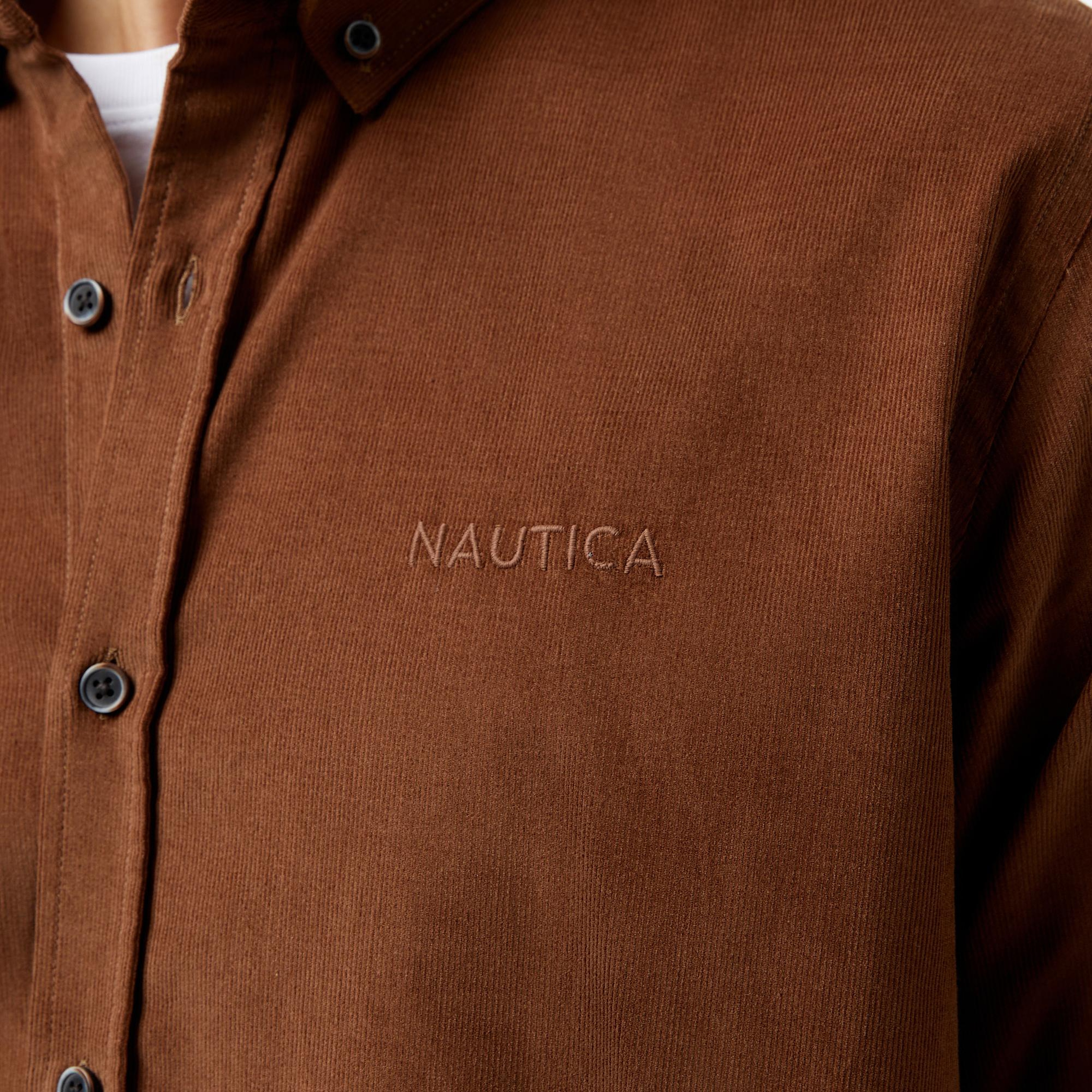 Nautica Erkek Kahverengi Classic Fit Gömlek