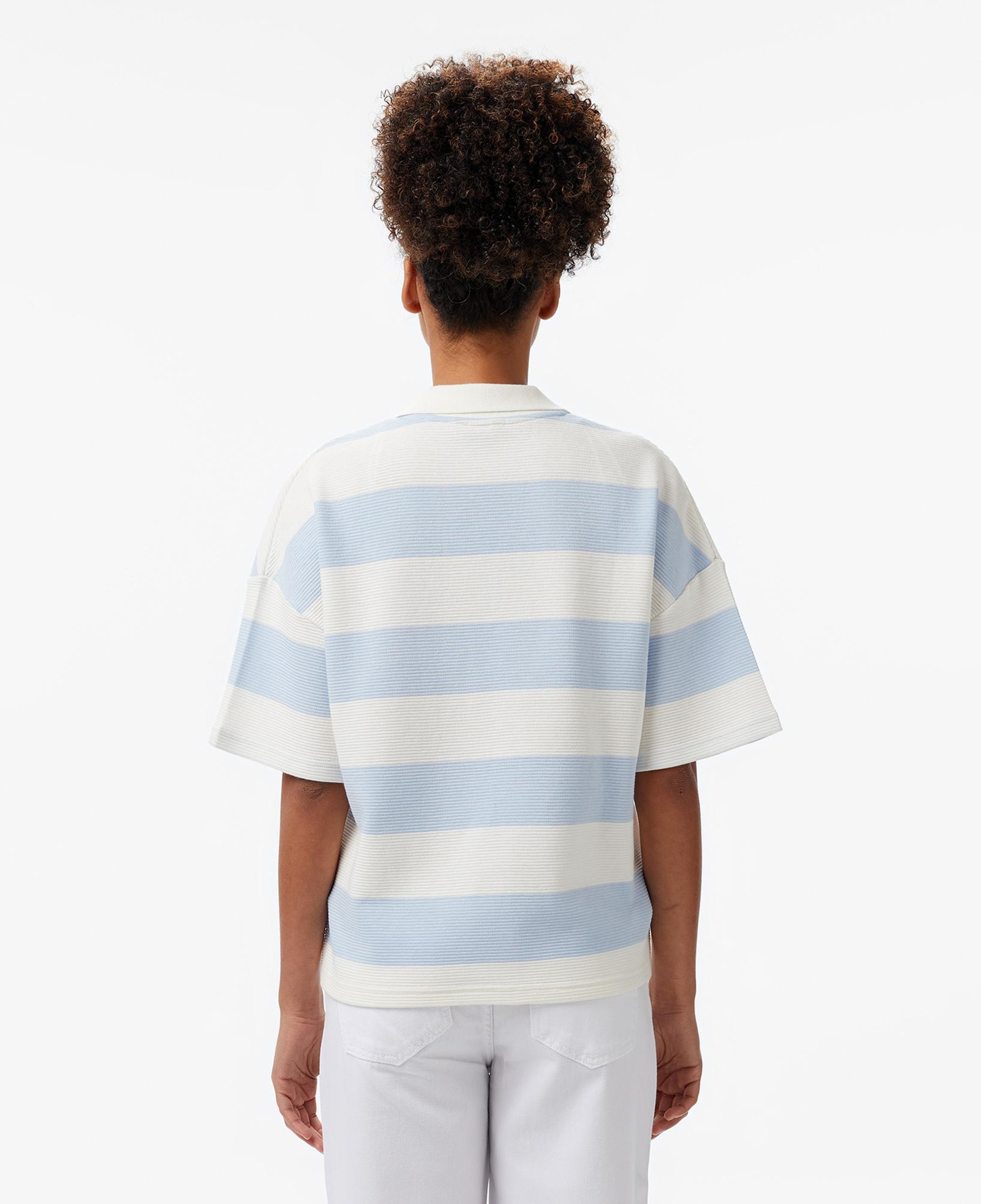 Nautica Kadın Mavi Regular Fit Çizgili Polo Yaka T-Shirt