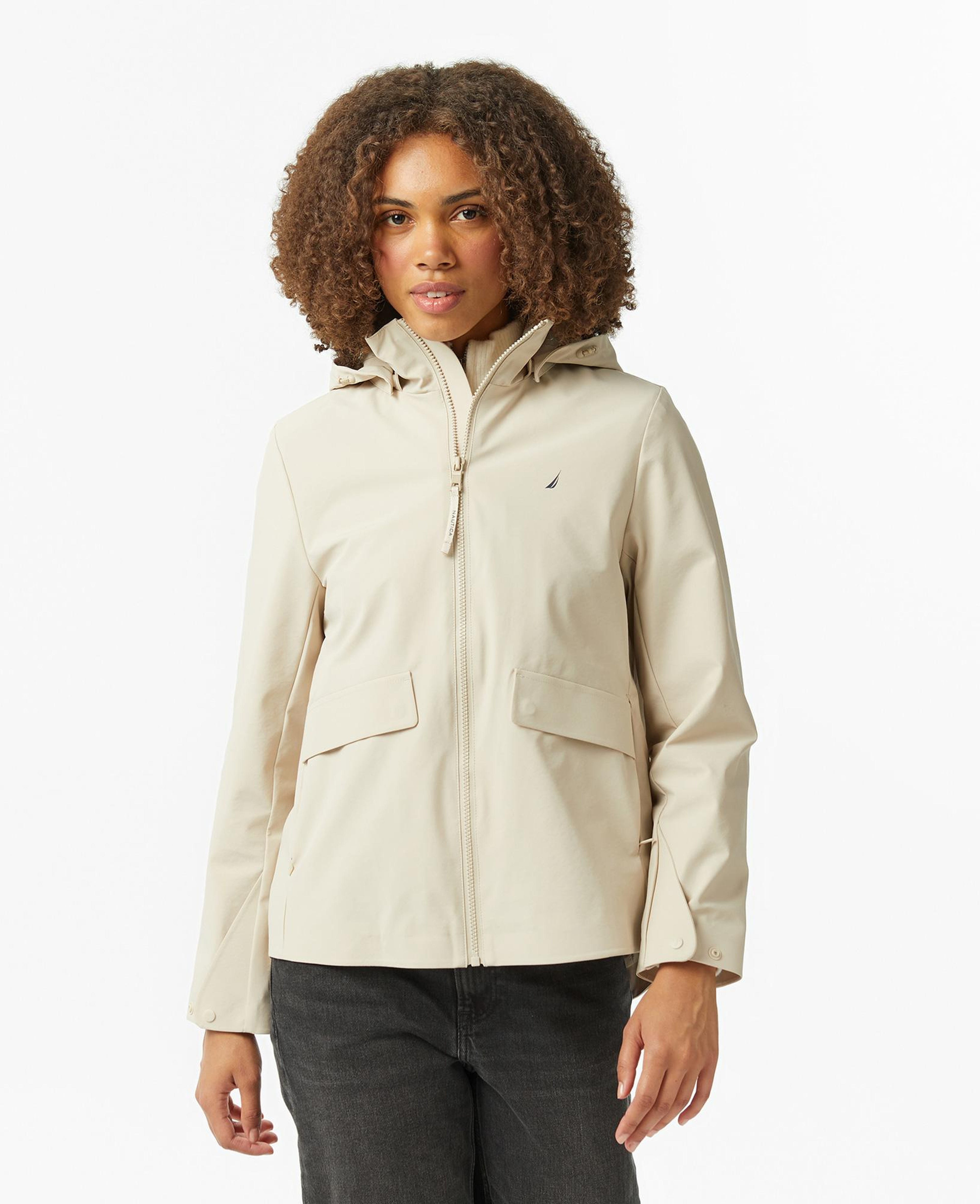 Nautica Kadın Krem Rengi Regular Fit Mont