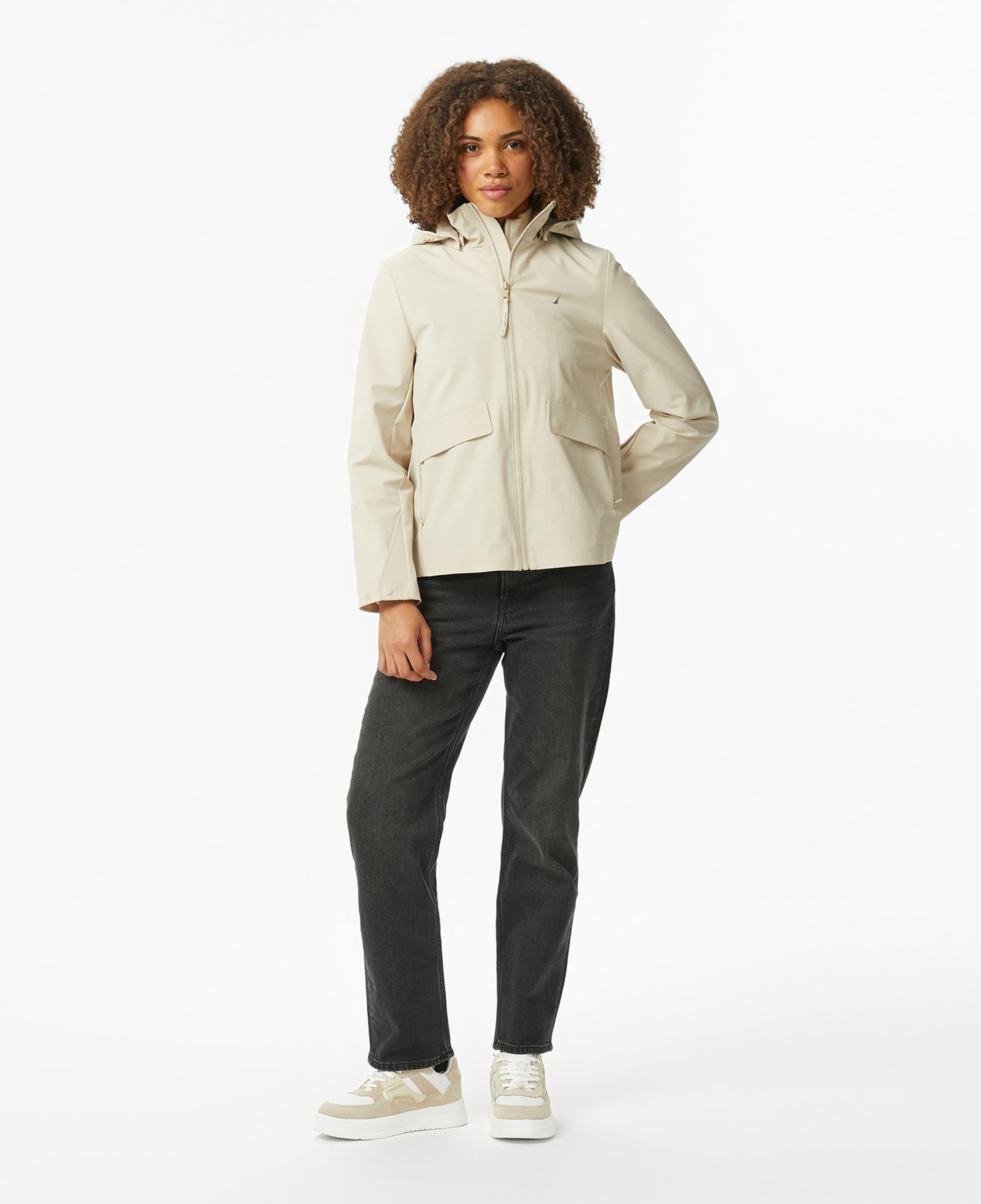 Nautica Kadın Krem Rengi Regular Fit Mont