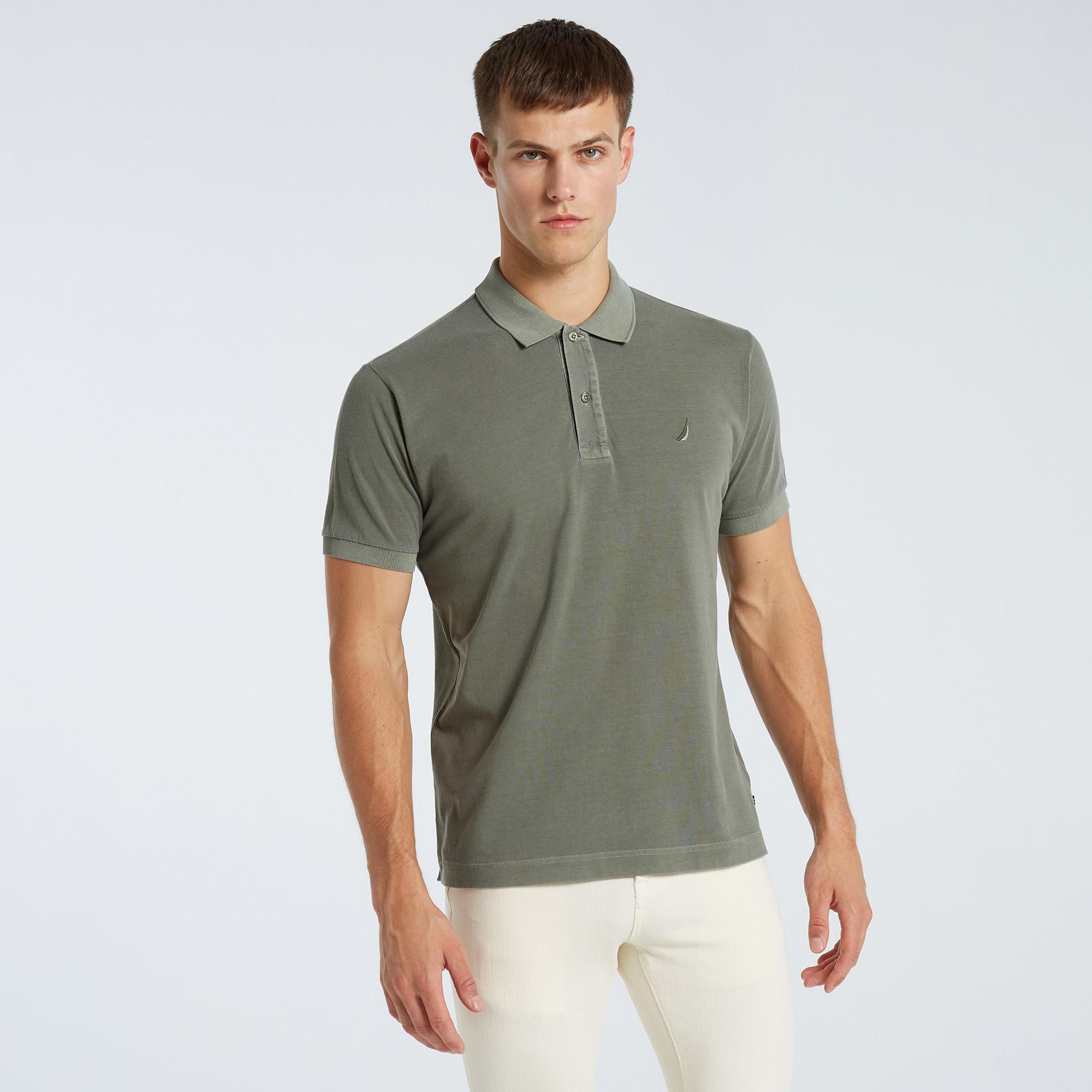 Nautica Erkek Yeşil Classic Fit Kısa Kollu Polo Yaka T-Shirt