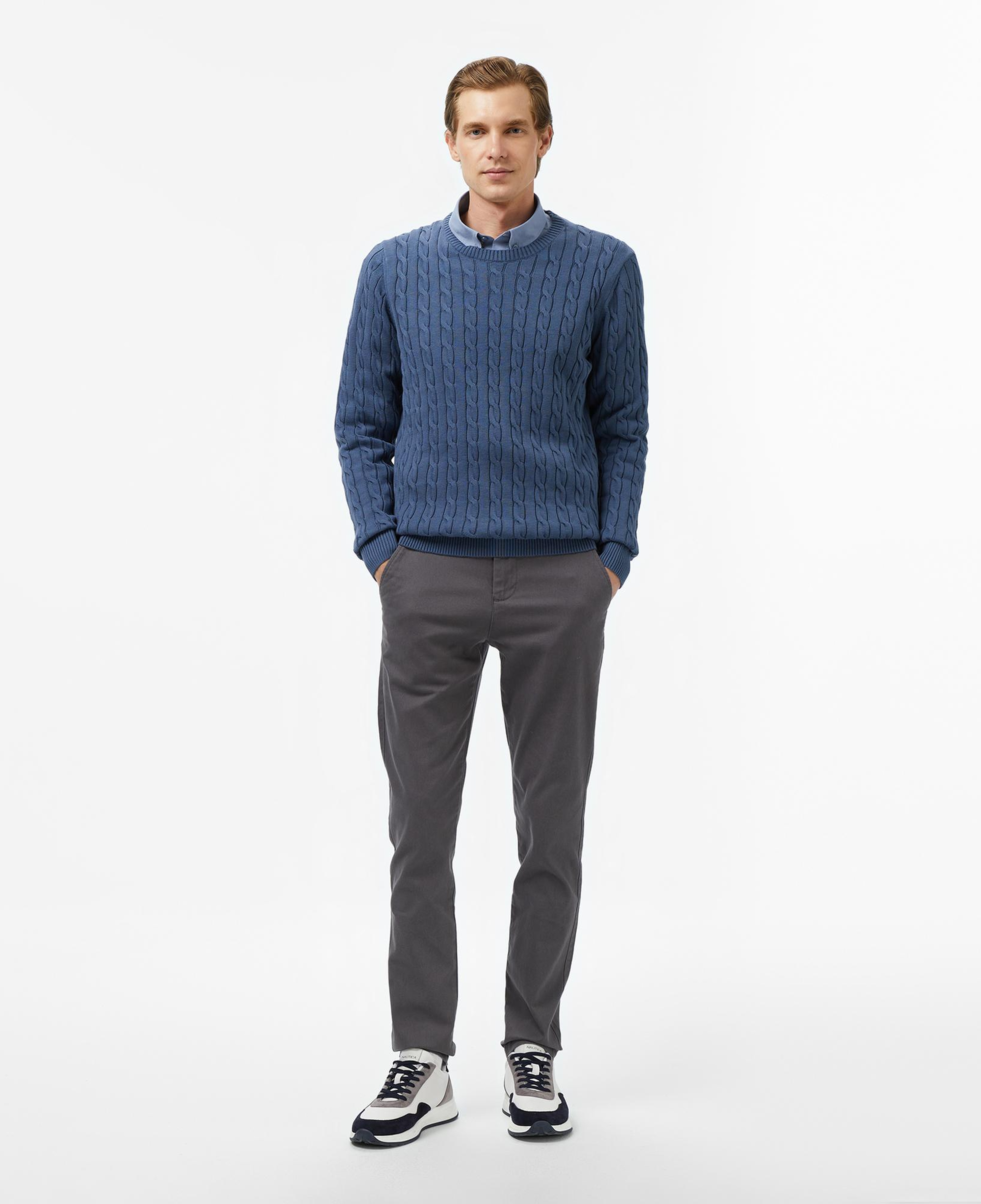 Nautica Erkek Mavi Classic Fit Kazak