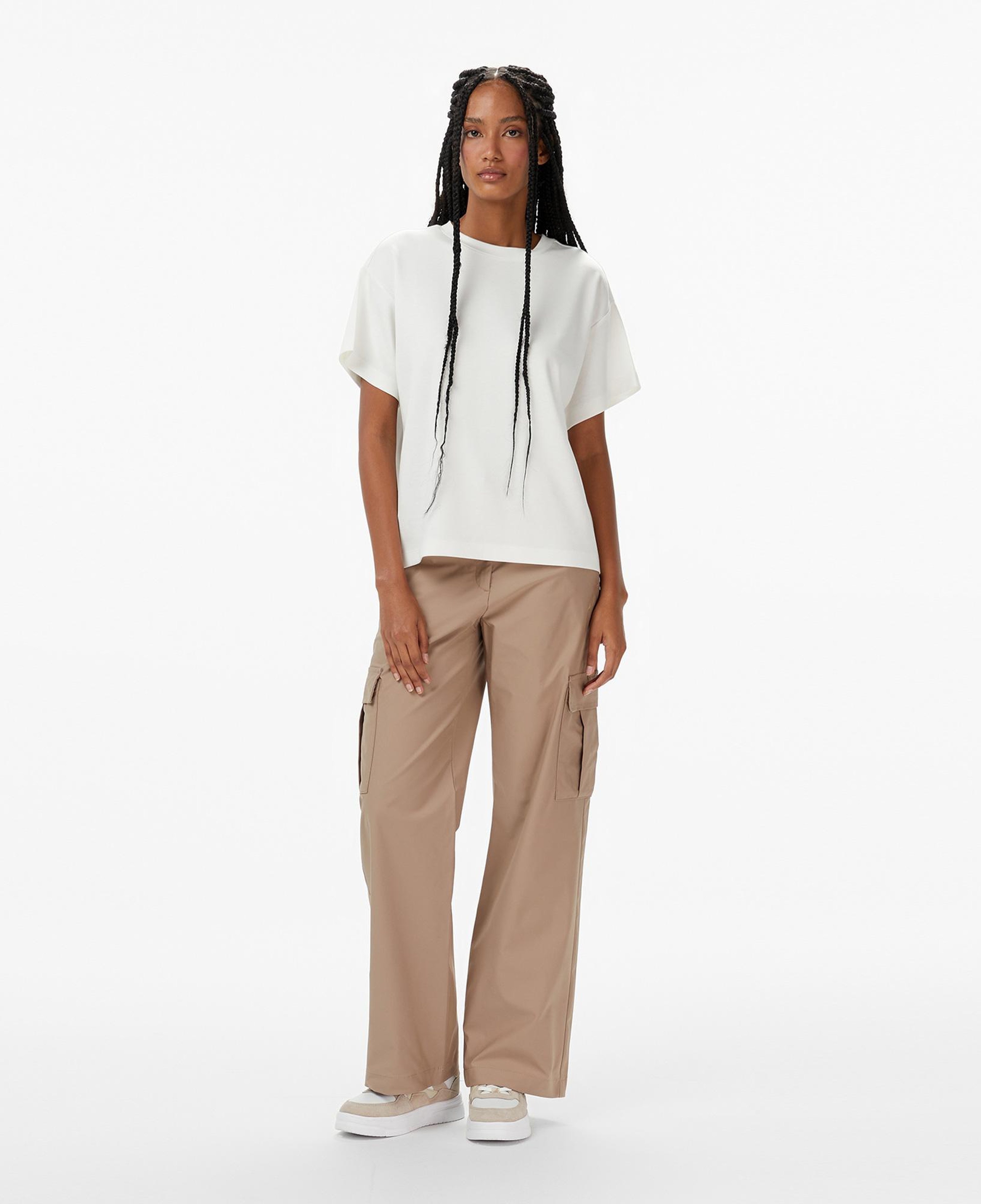 Nautica Kadın Bej Straight Fit Pantolon