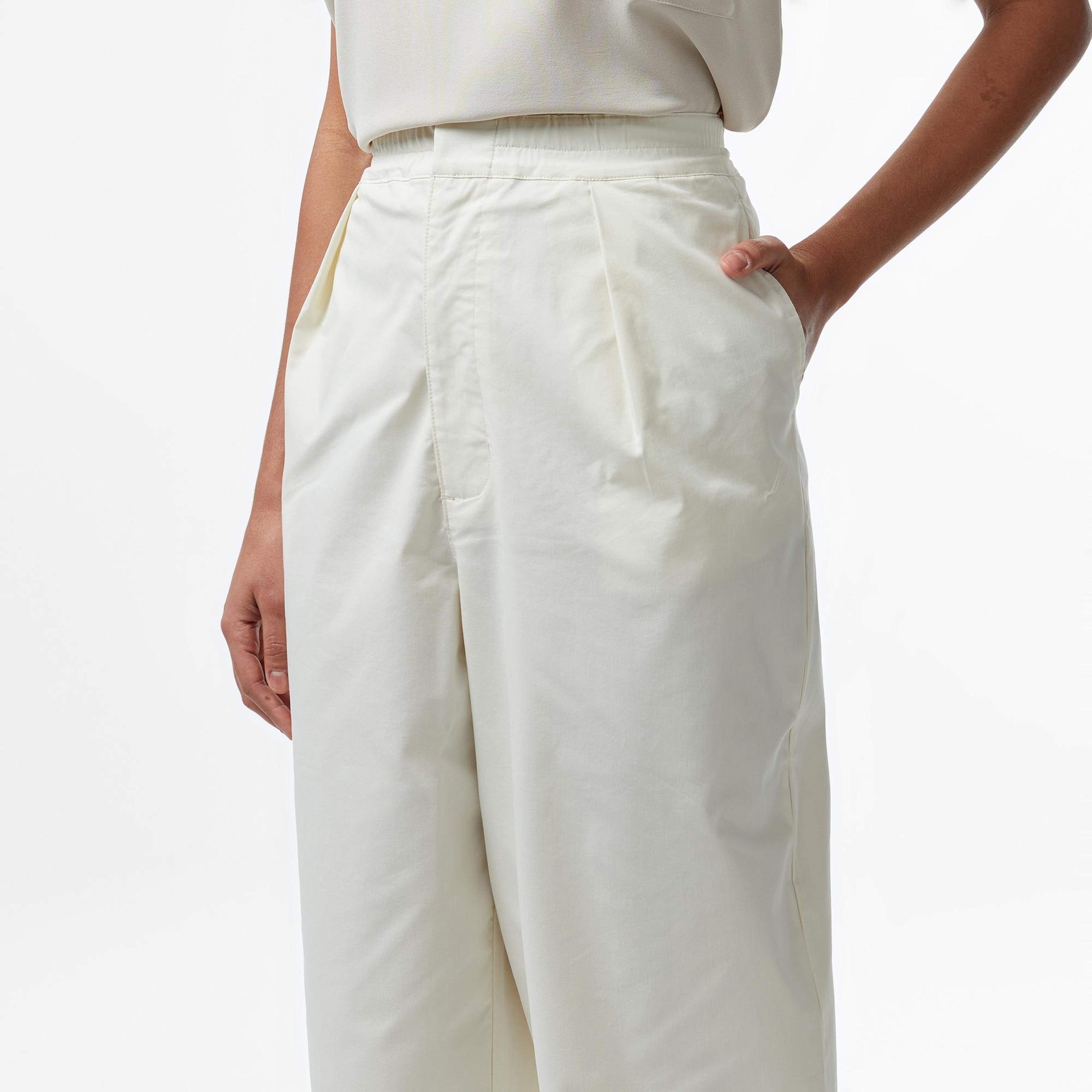 Nautica Kadın Krem Rengi Relaxed Fit Pantolon