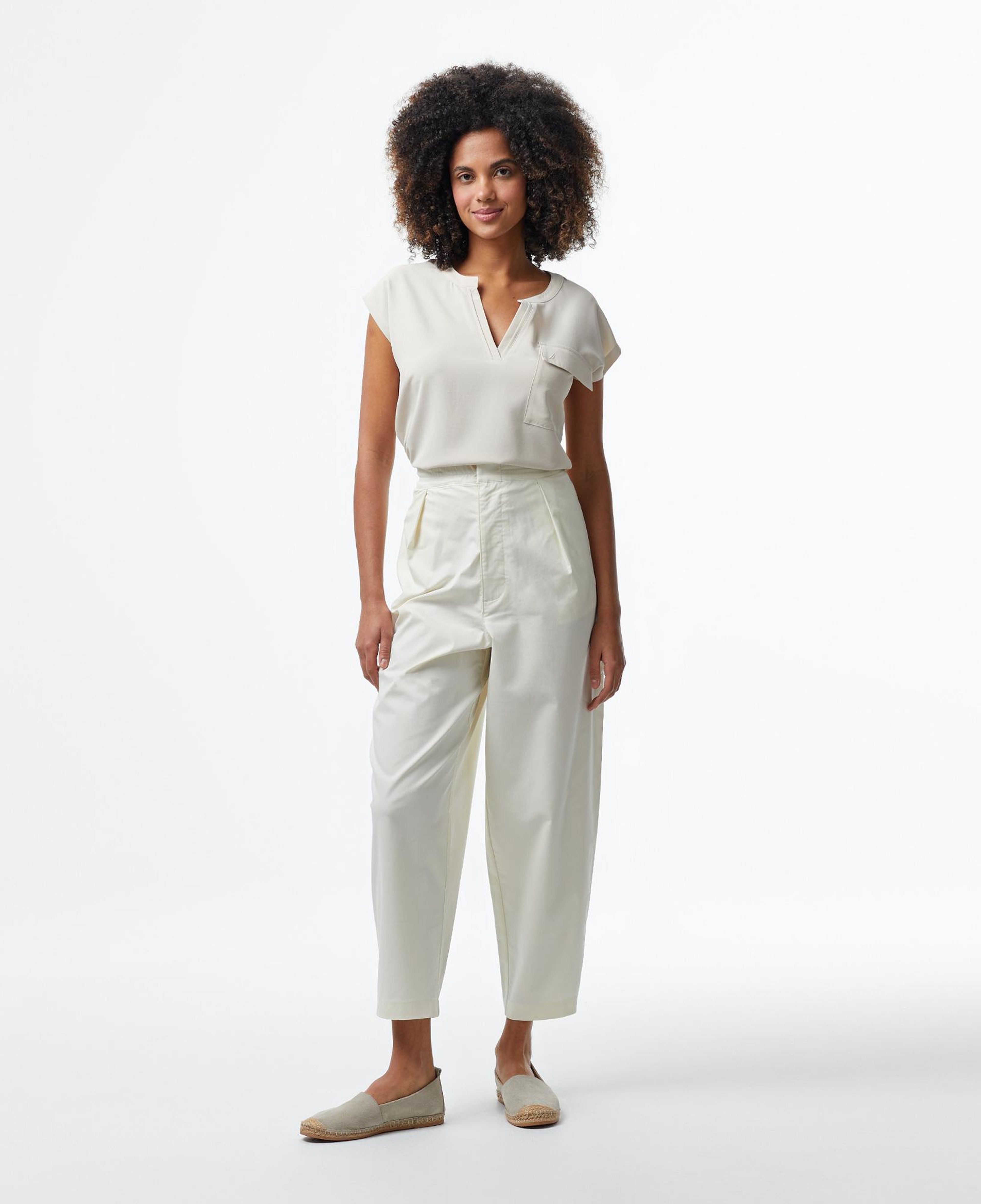 Nautica Kadın Krem Rengi Relaxed Fit Pantolon