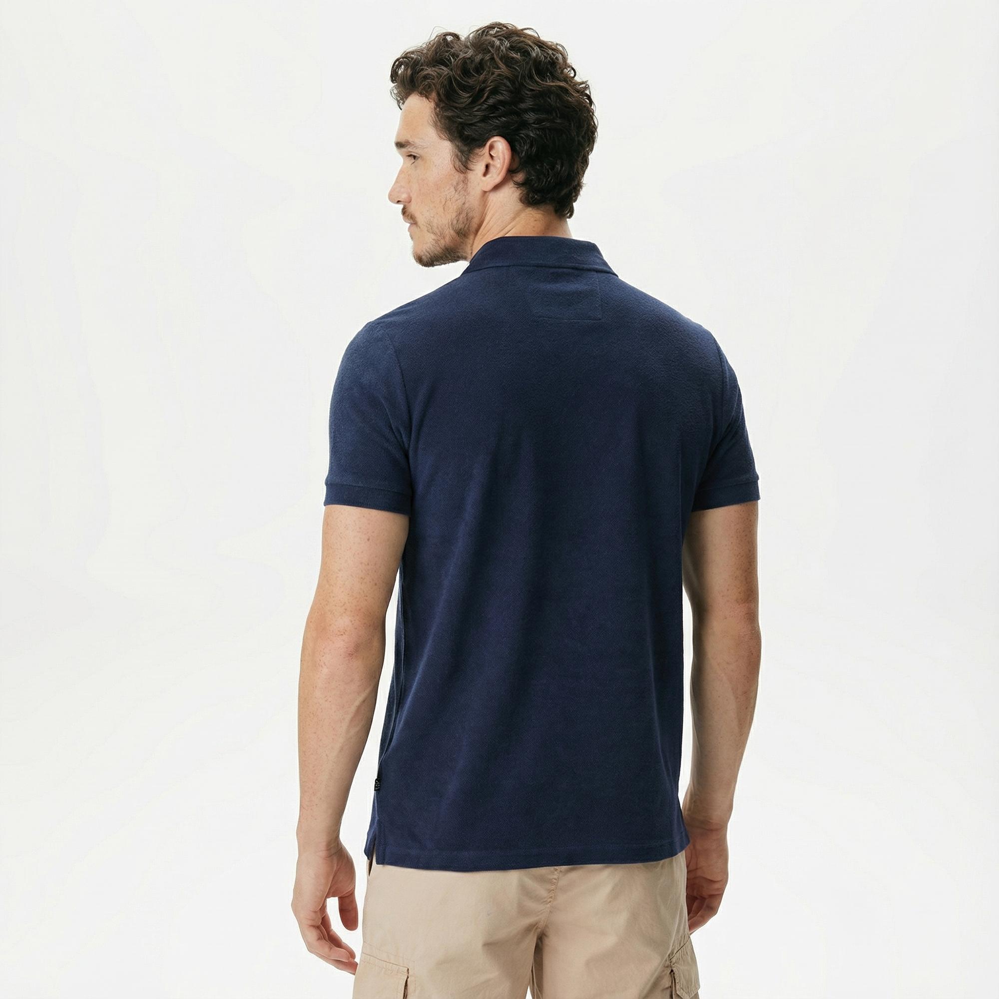 Nautica Erkek Lacivert Classic Fit Kısa Kollu Polo Yaka T-Shirt