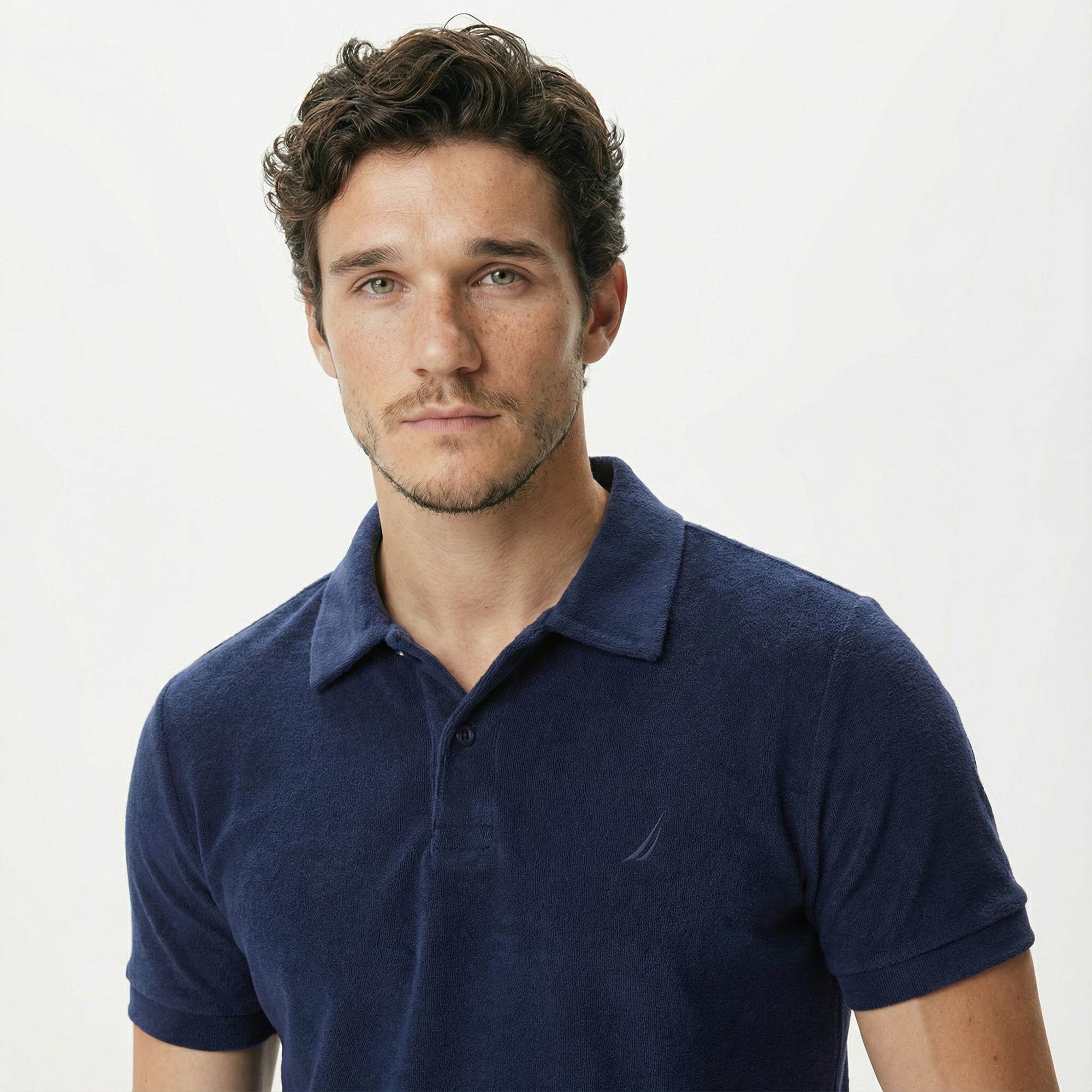 Nautica Erkek Lacivert Classic Fit Kısa Kollu Polo Yaka T-Shirt