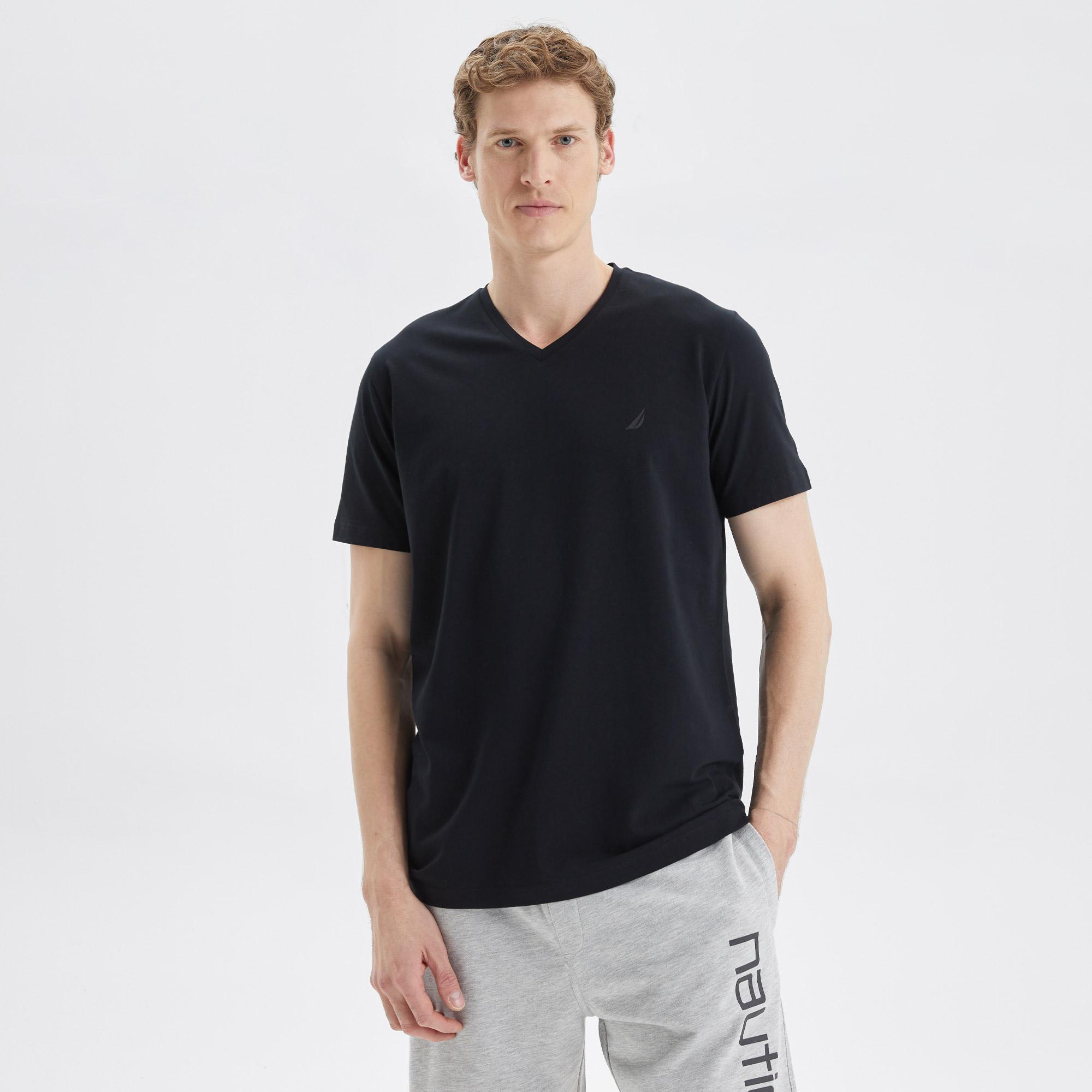 Nautica Erkek Siyah Standart Fit T-Shirt