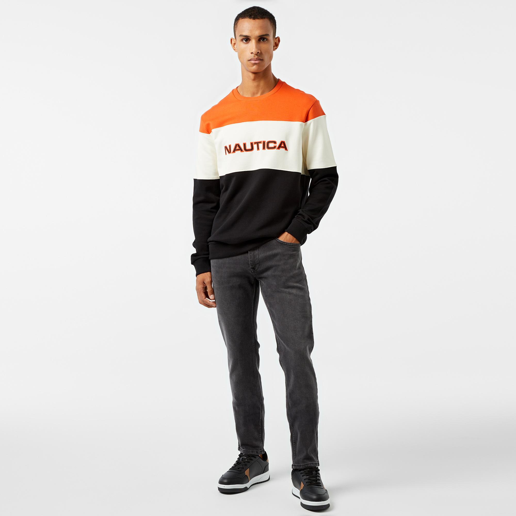 Nautica Erkek Turuncu Regular Fit Sweatshirt