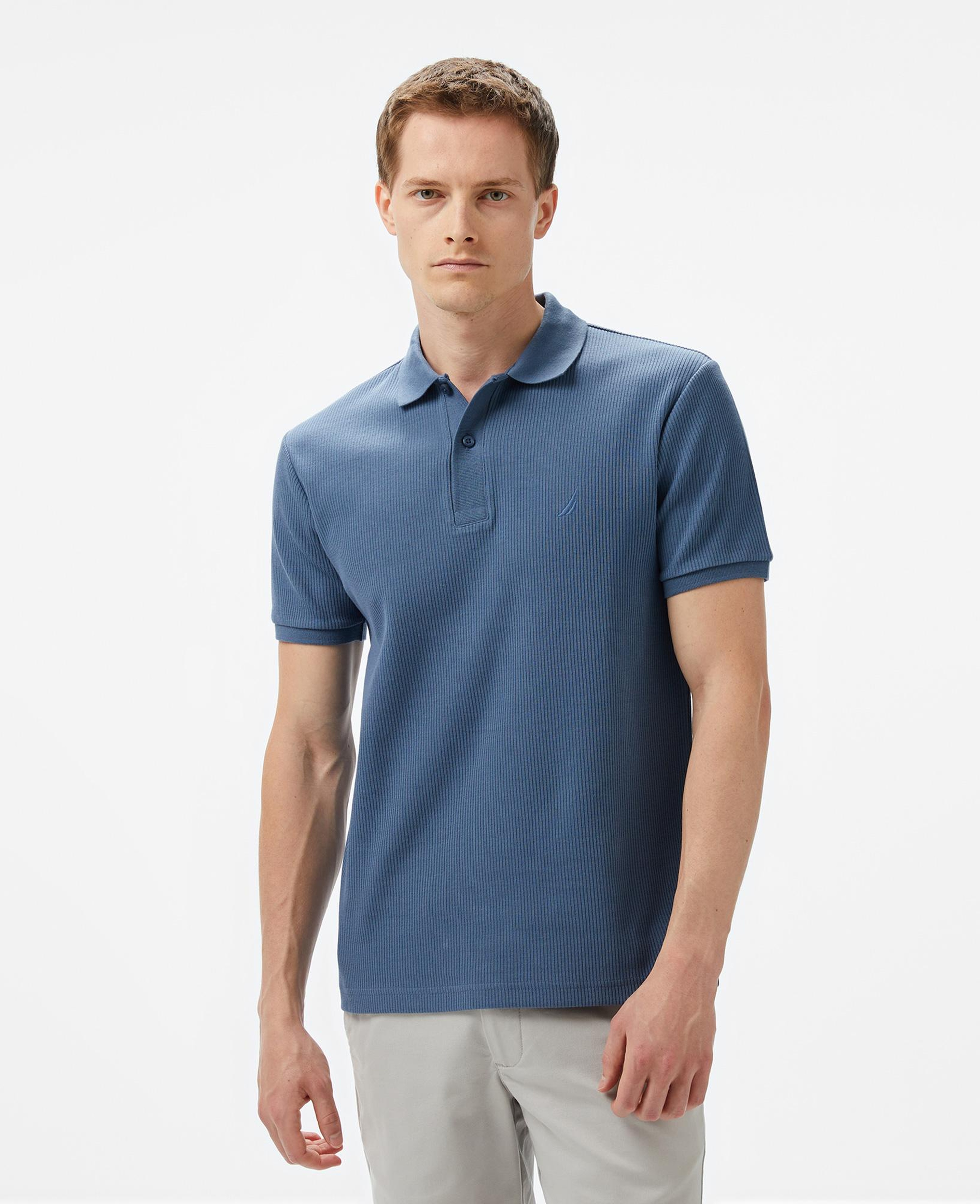 Nautica Erkek Mavi Slim Fit Polo Yaka T-Shirt