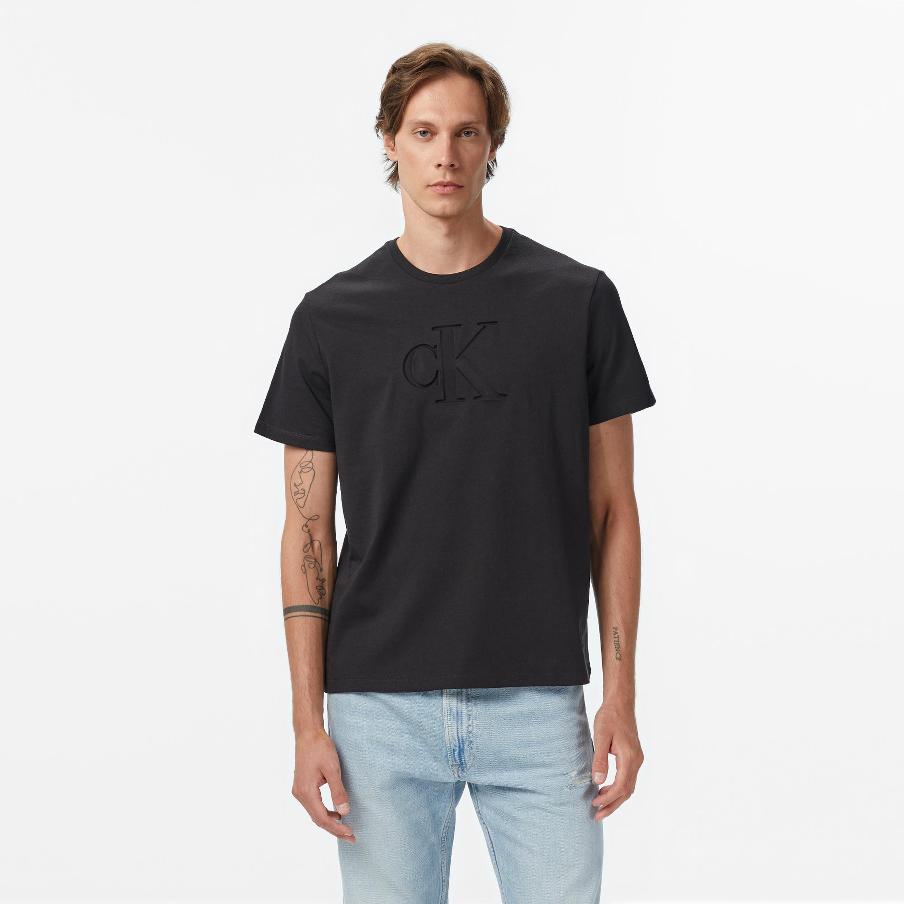 Calvin Klein Deboss Mono Graphic Erkek Siyah T-Shirt