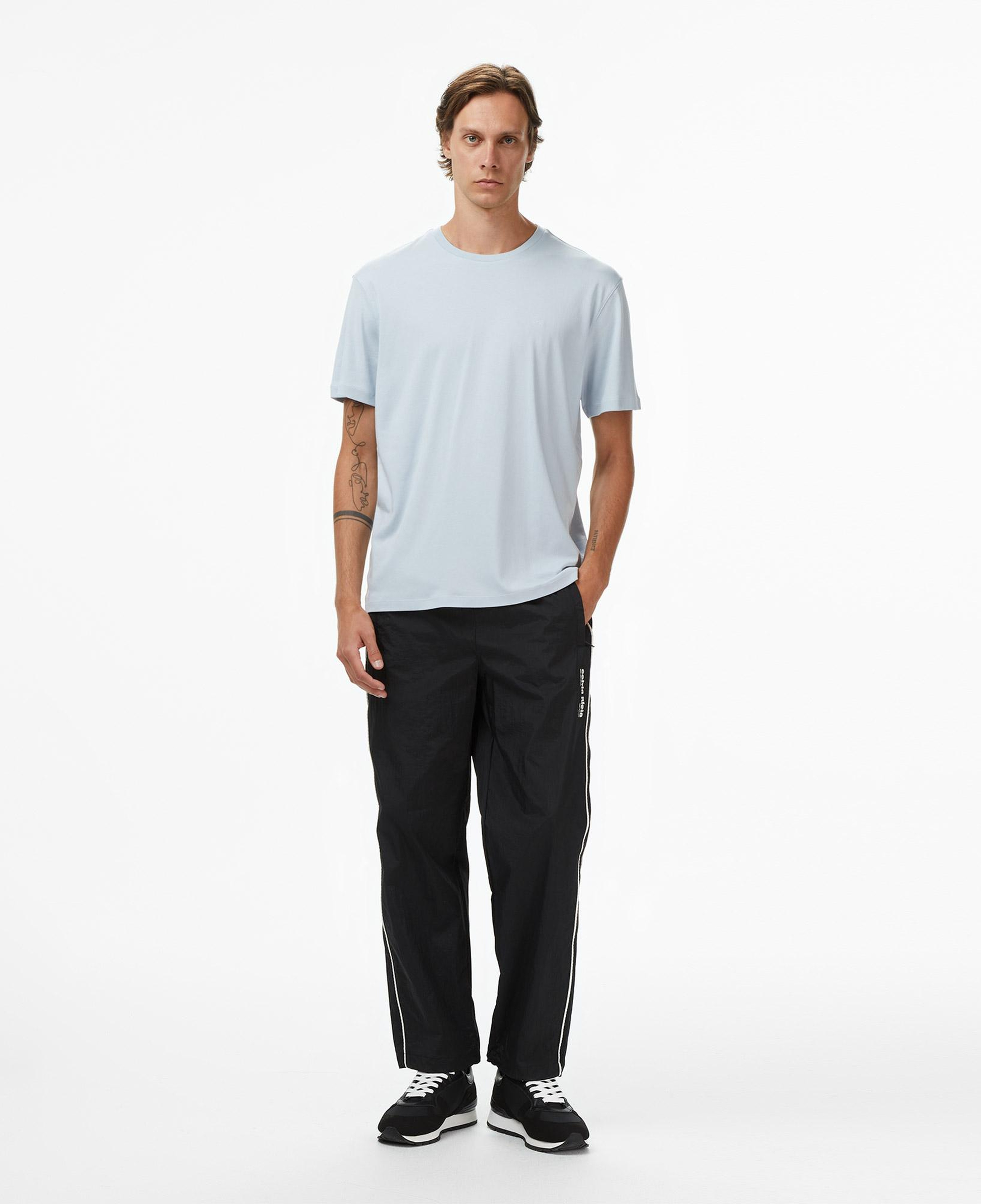 Calvin Klein Supima Chest Crewneck Erkek Mavi T-Shirt