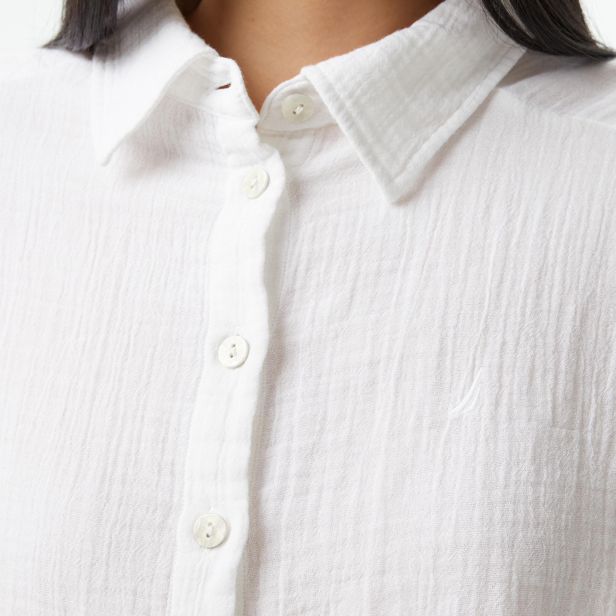 Nautica Kadın Beyaz Oversize Fit Gömlek