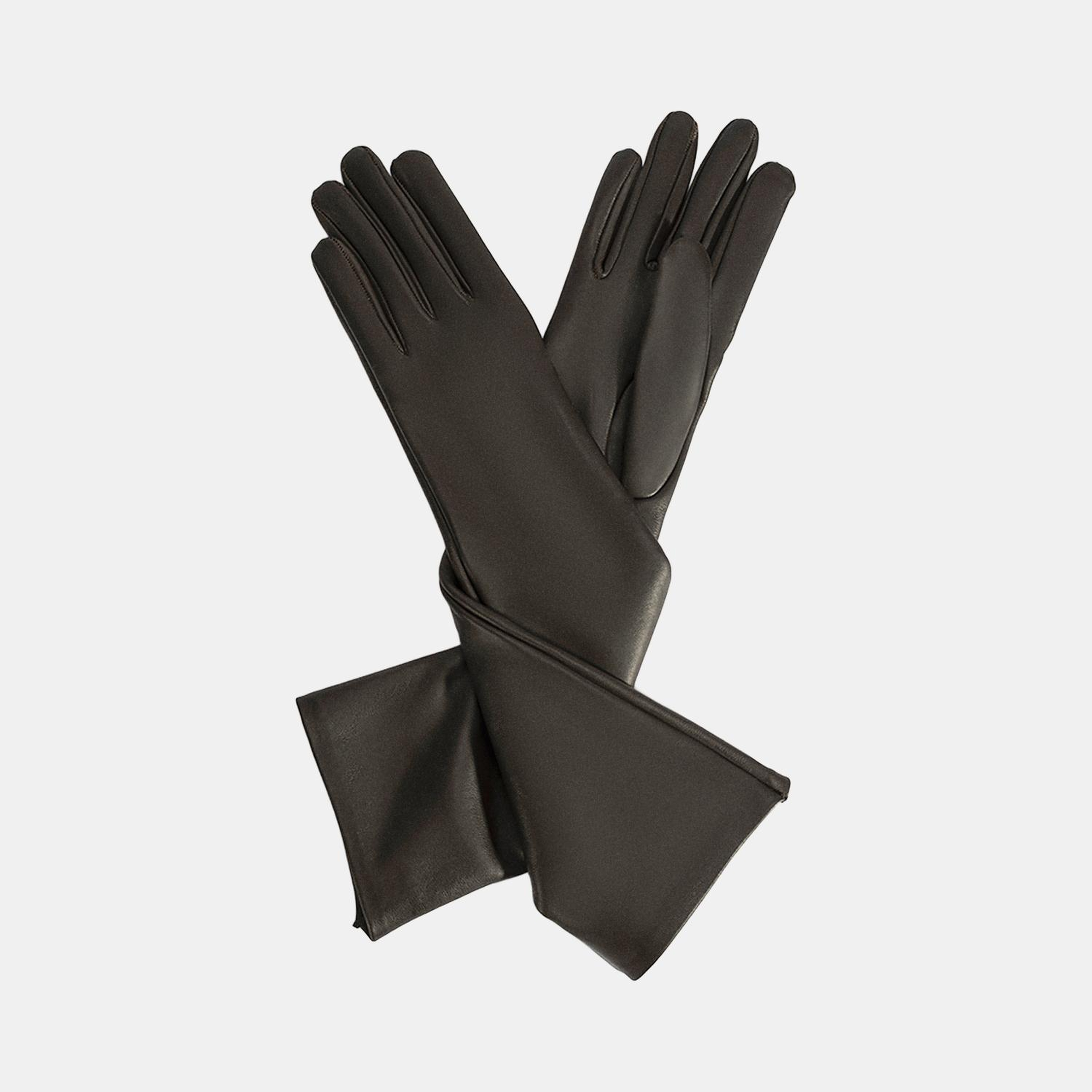 DESA Kadın Acı Kahve Uzun Deri Eldiven