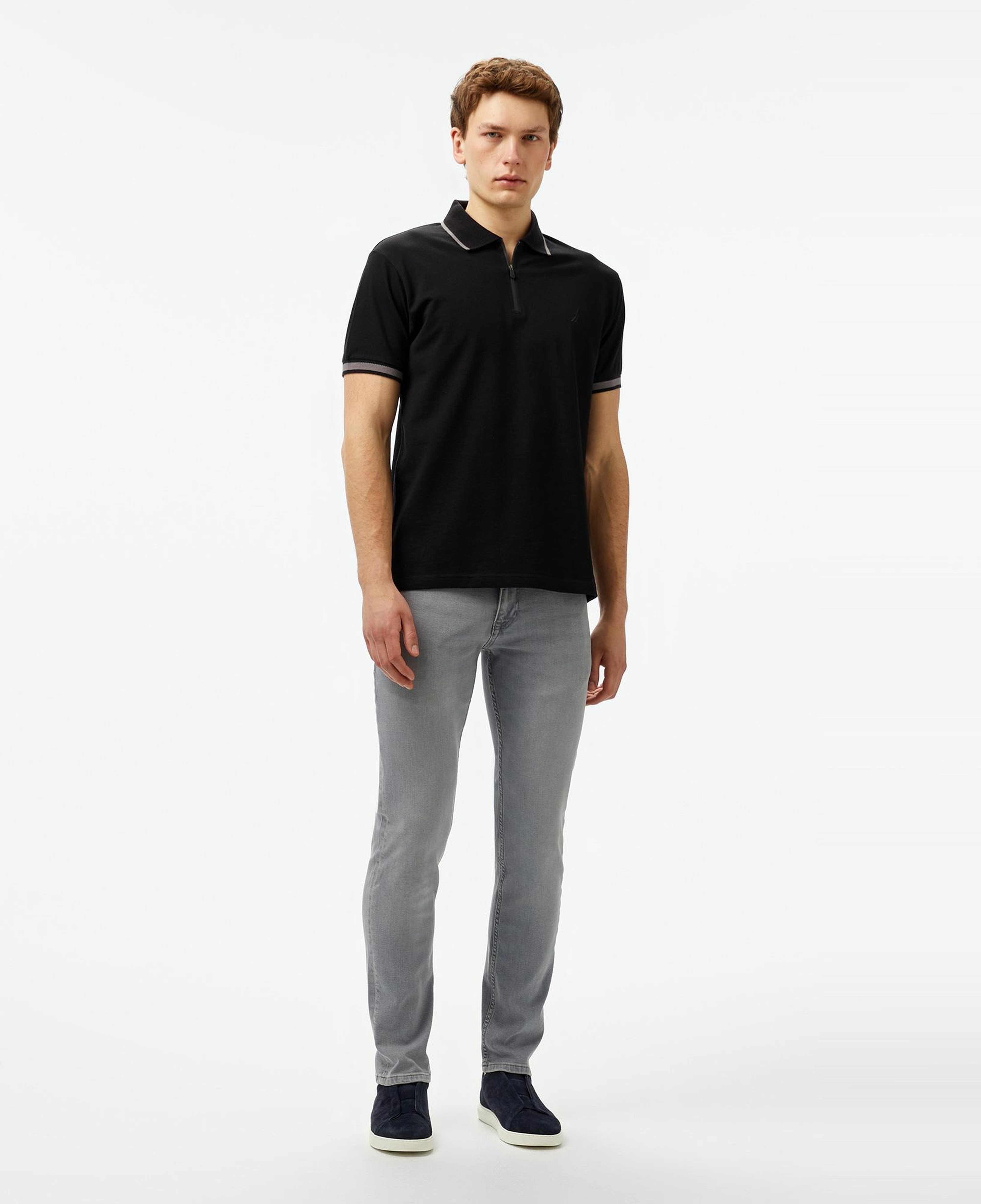 Nautica Erkek Siyah Classic Fit Polo Yaka T-Shirt