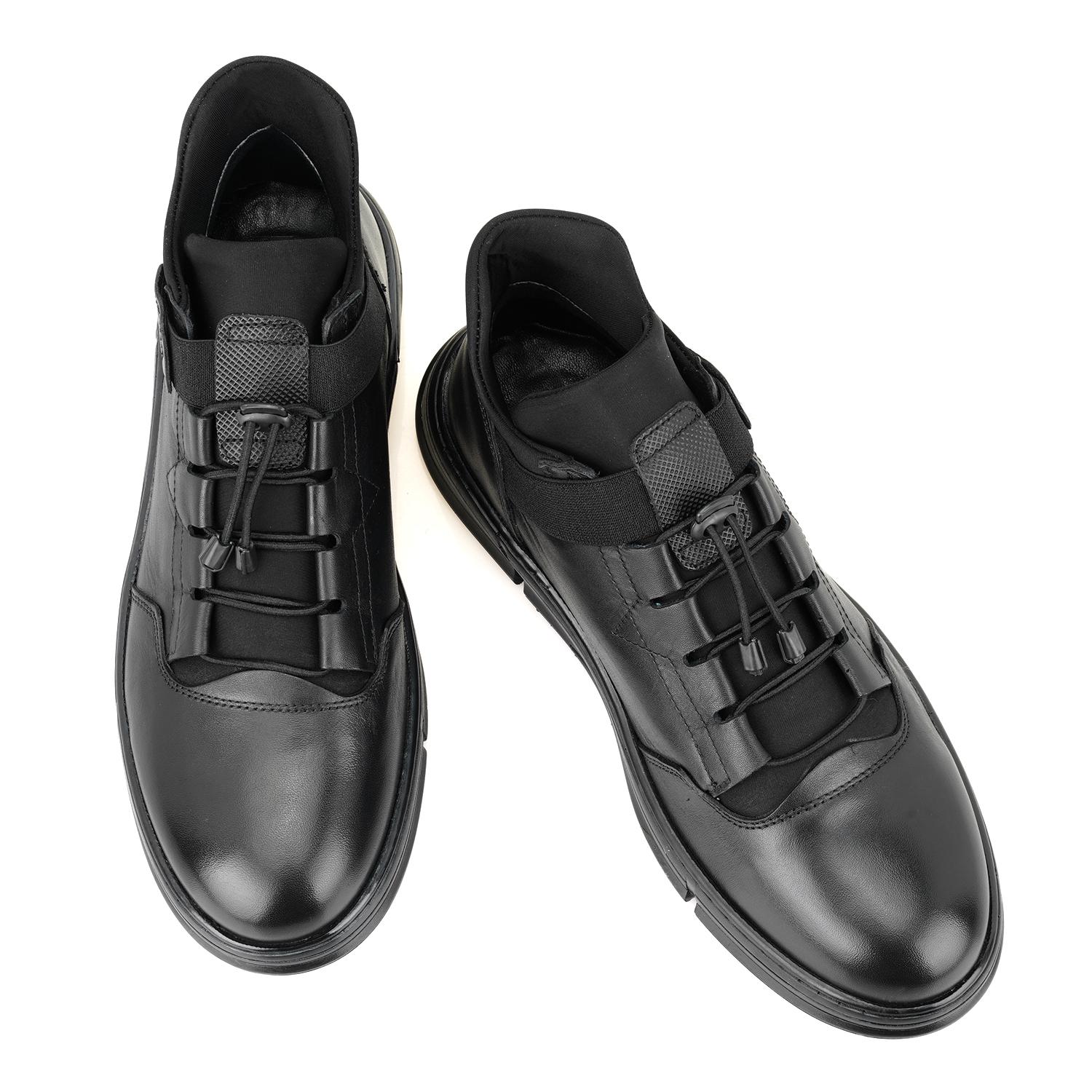 Pavel Siyah Erkek Bağcıklı Deri Bot