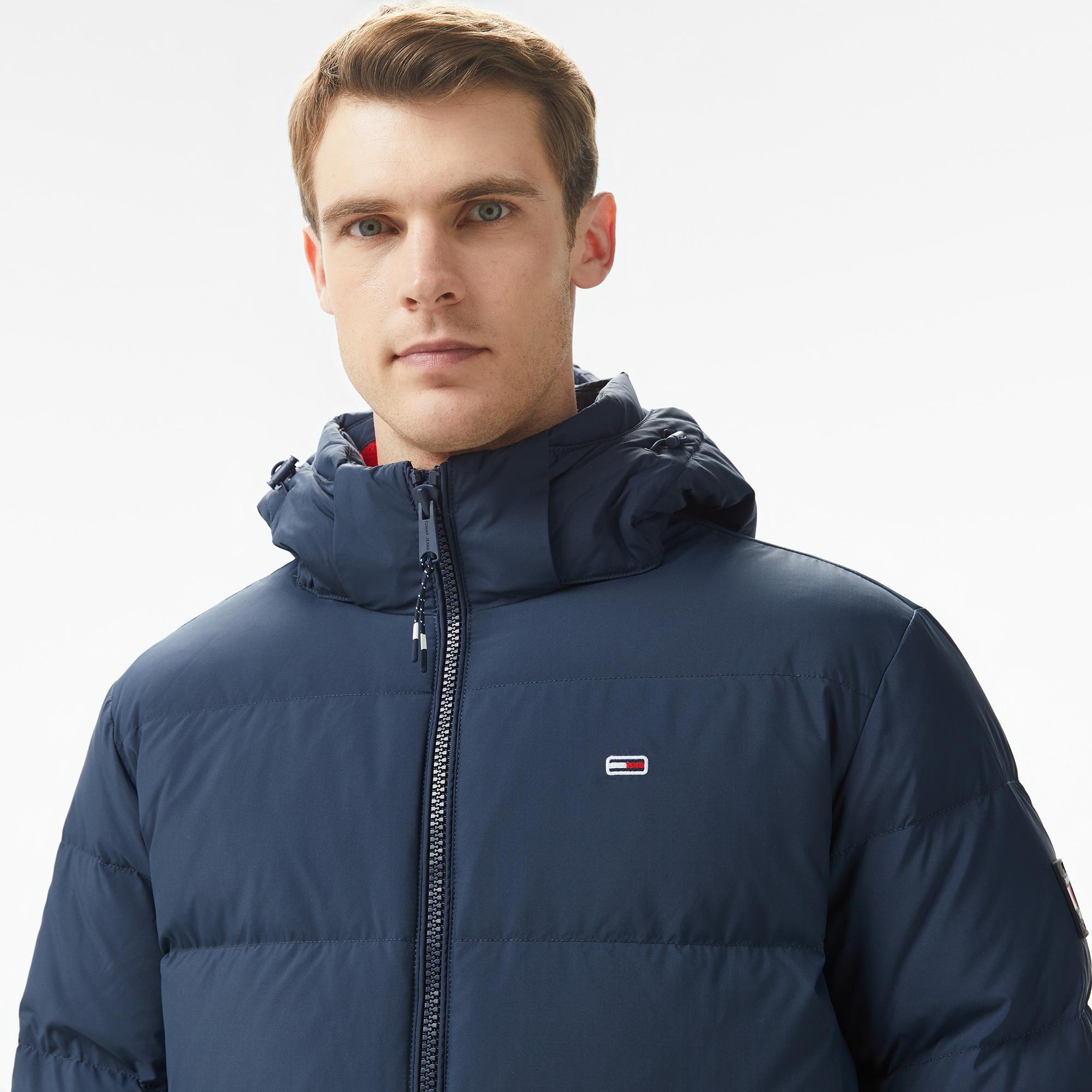 Tommy Hilfiger Jeans Essential Down Erkek Lacivert Mont