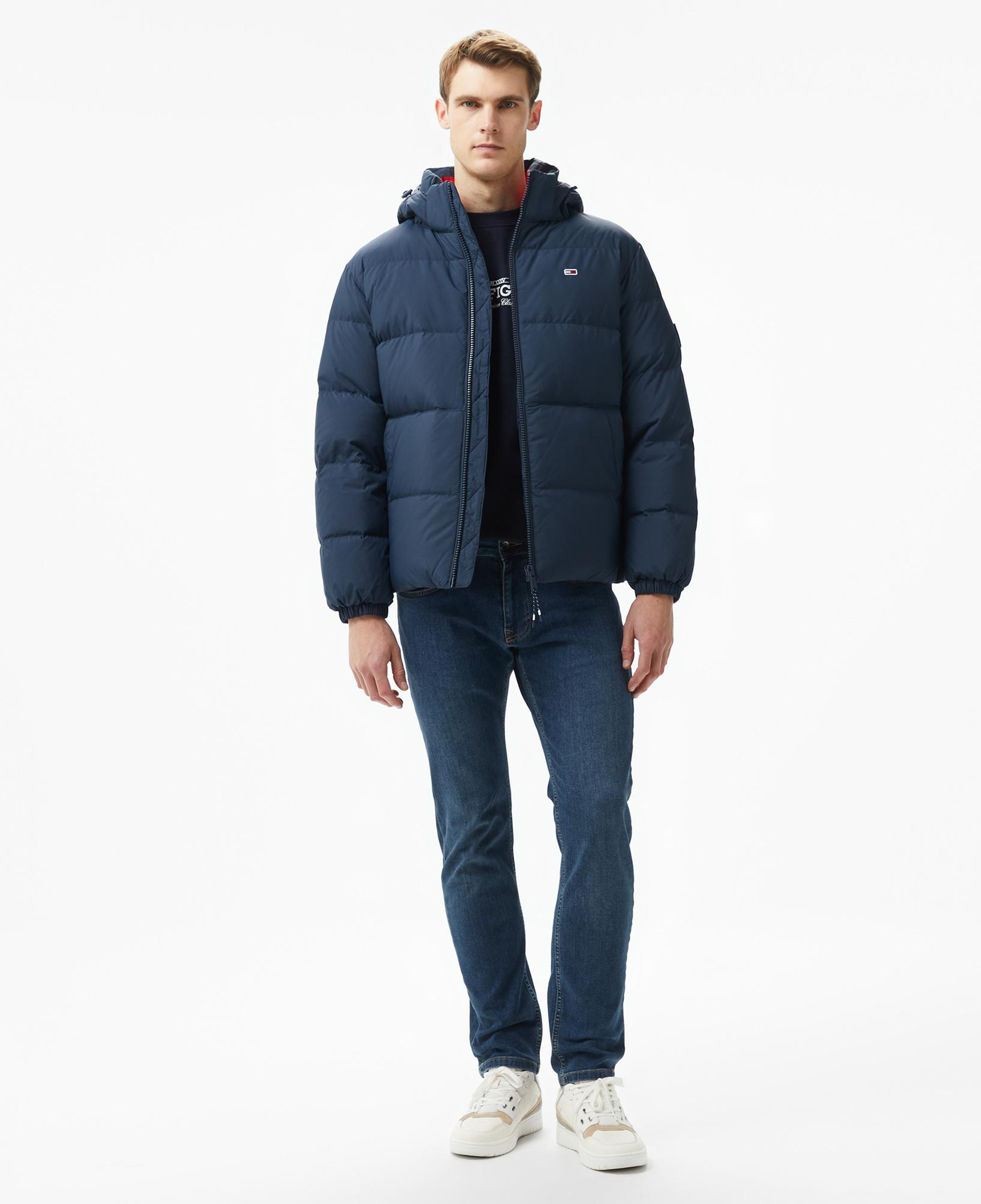 Tommy Hilfiger Jeans Essential Down Erkek Lacivert Mont