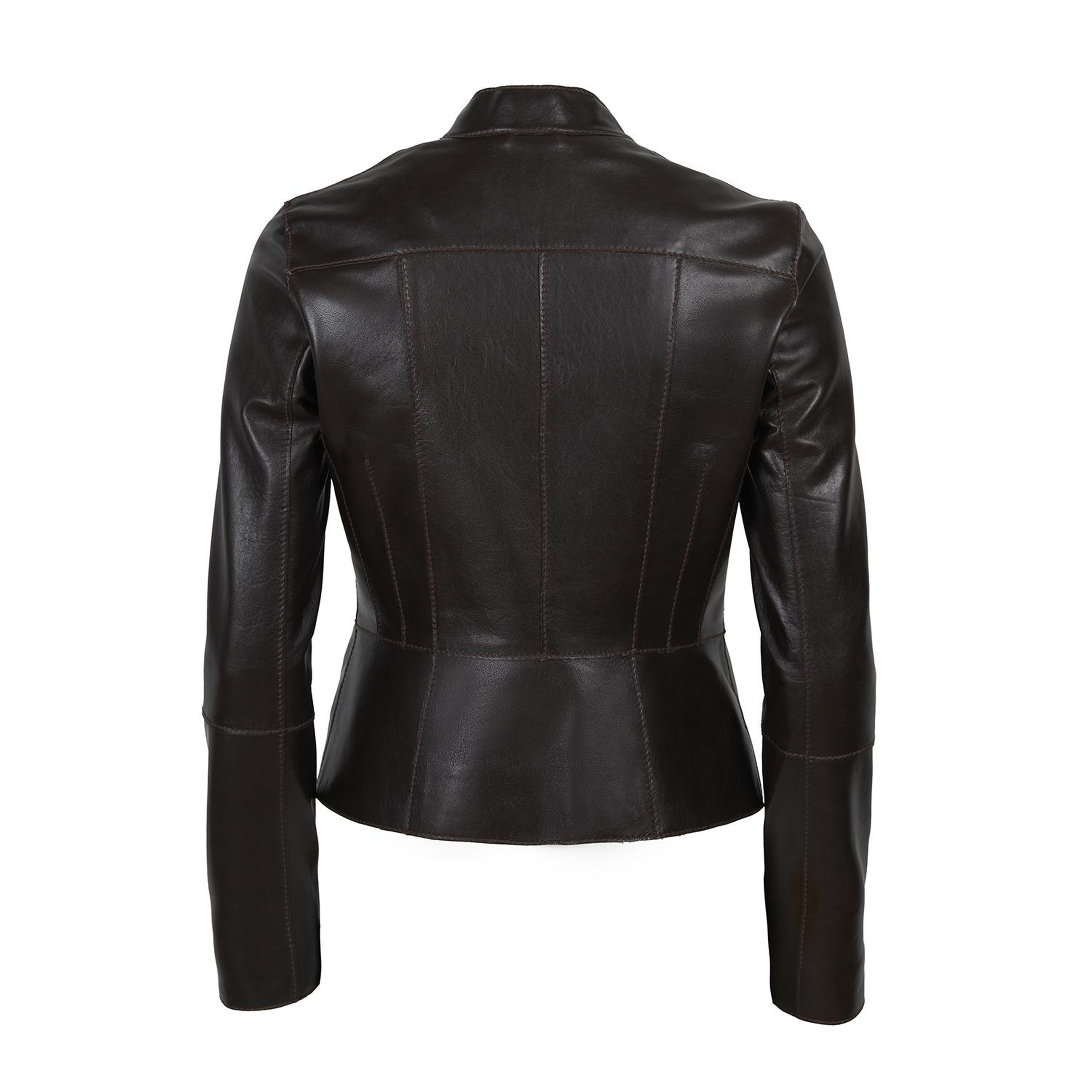 Alenna Kahve Kadın Deri Ceket