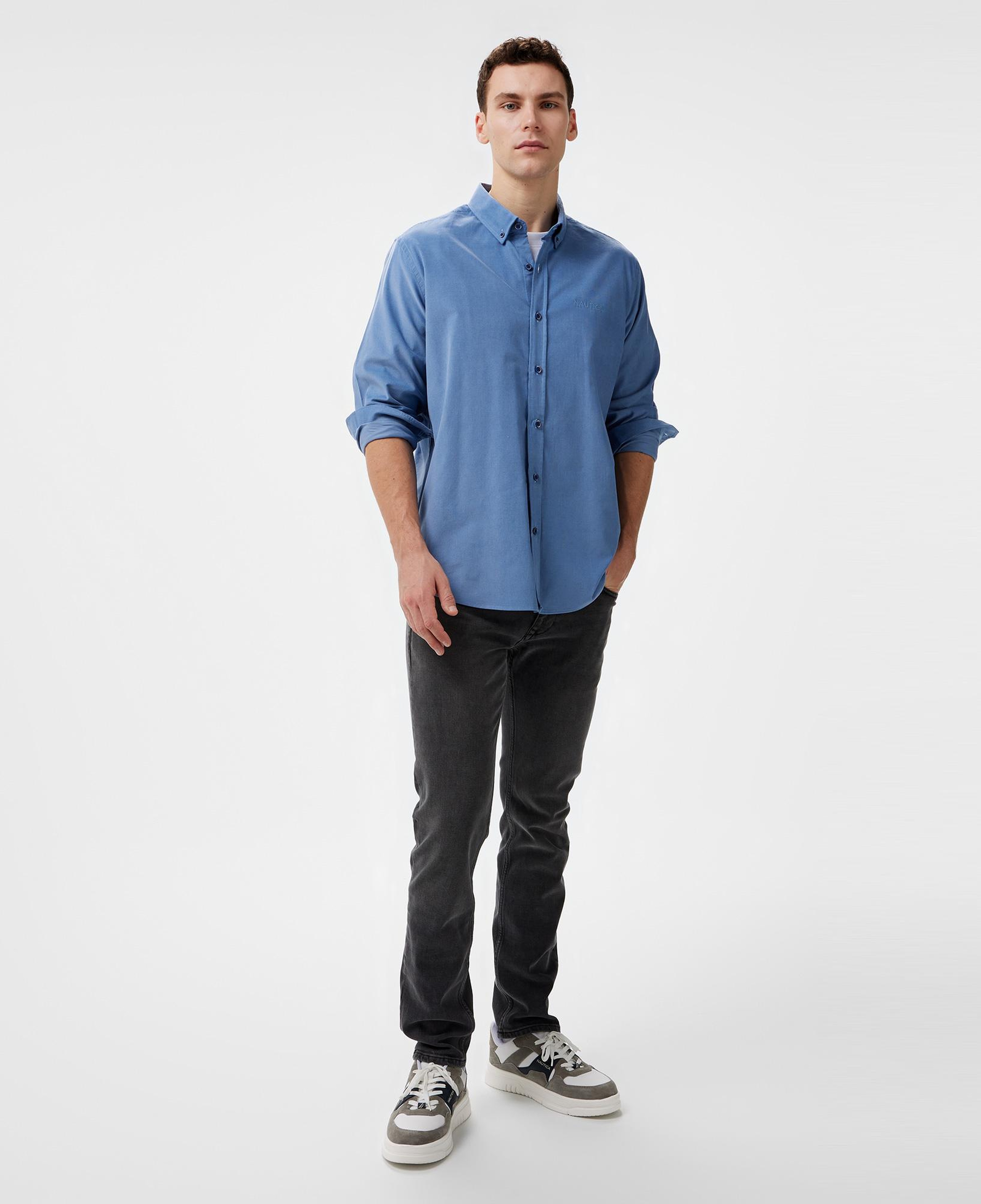 Nautica Erkek Mavi Classic Fit Gömlek