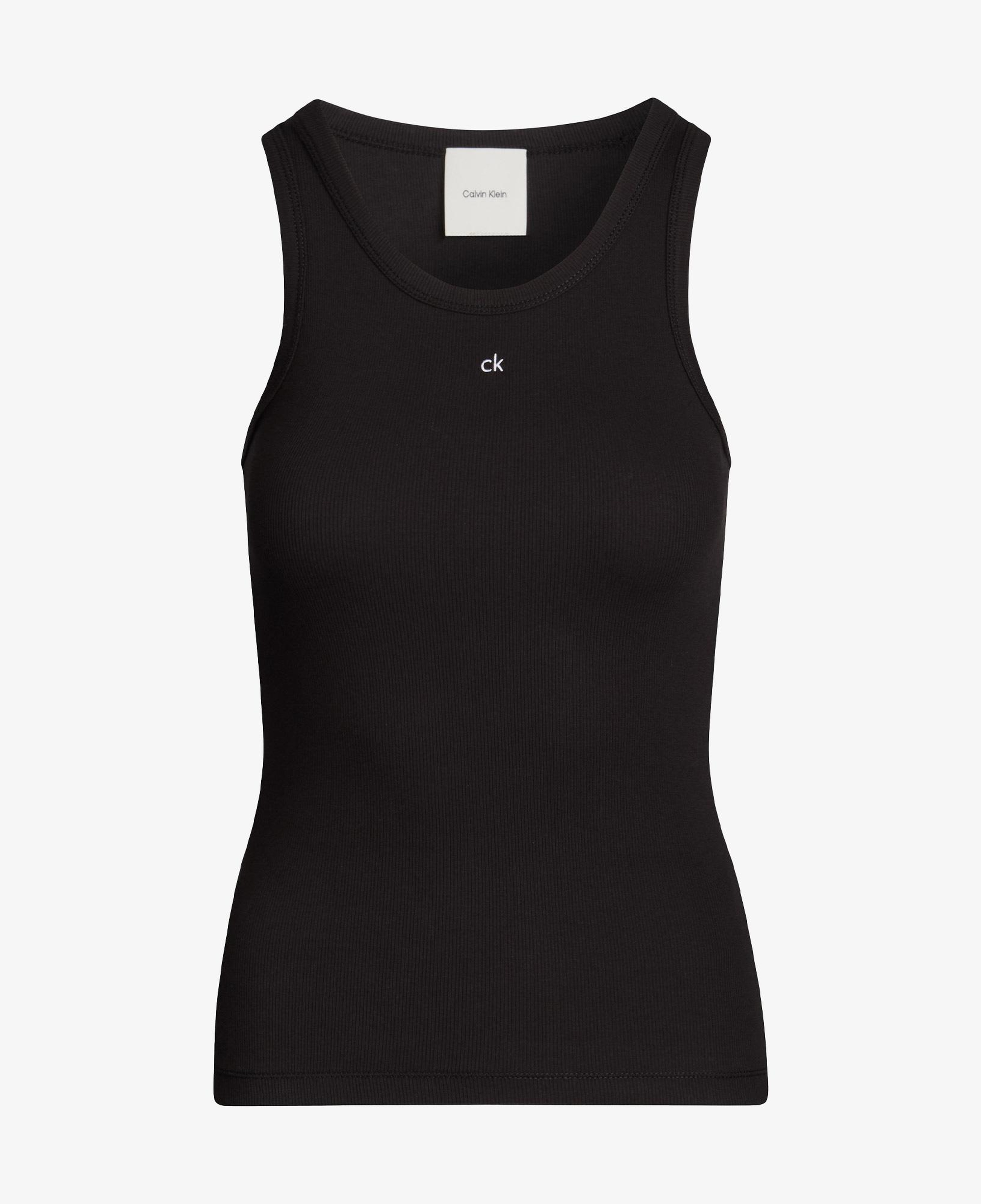 Calvin Klein Graphic Slim Kadın Siyah Kolsuz T-Shirt