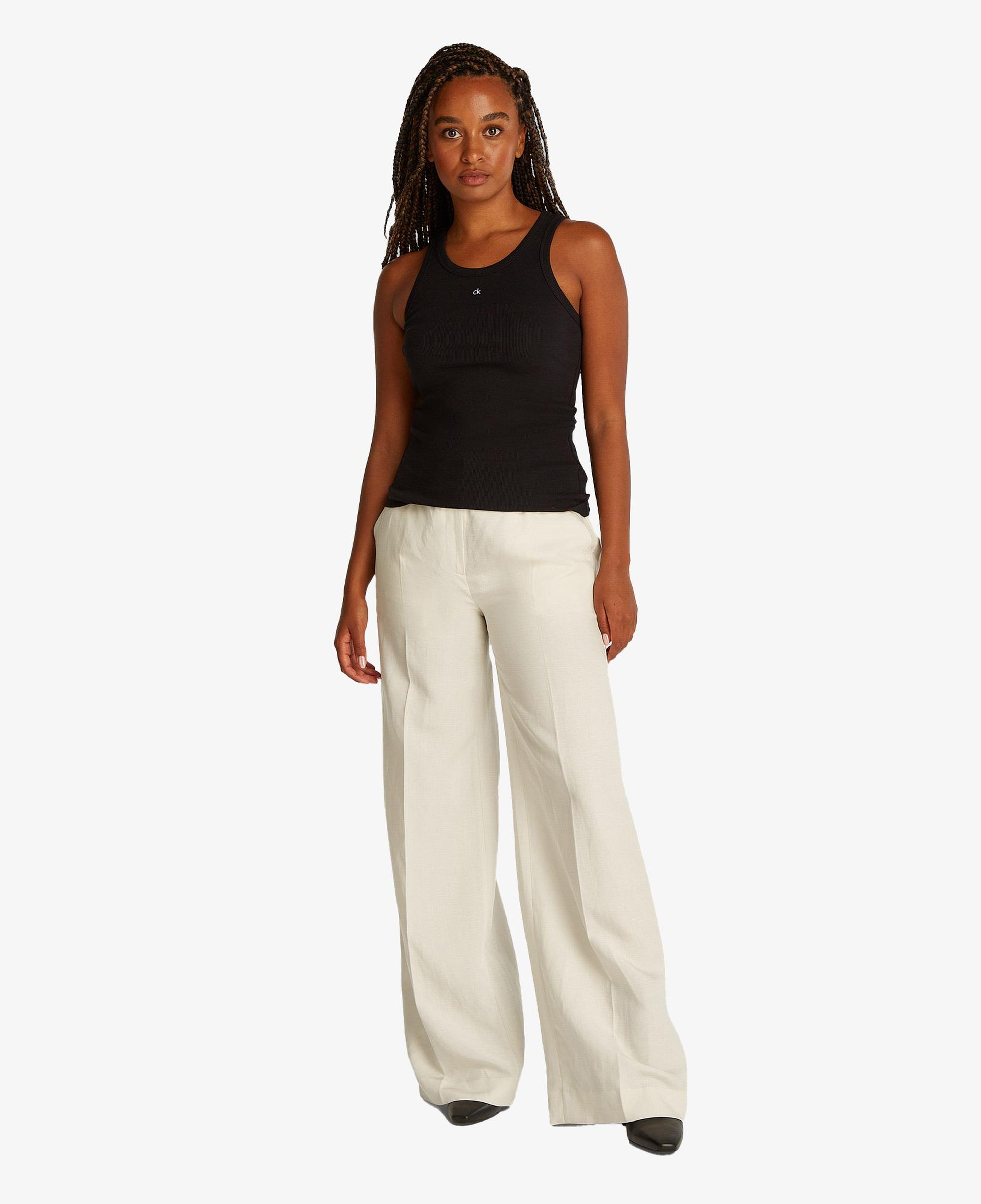 Calvin Klein Graphic Slim Kadın Siyah Kolsuz T-Shirt