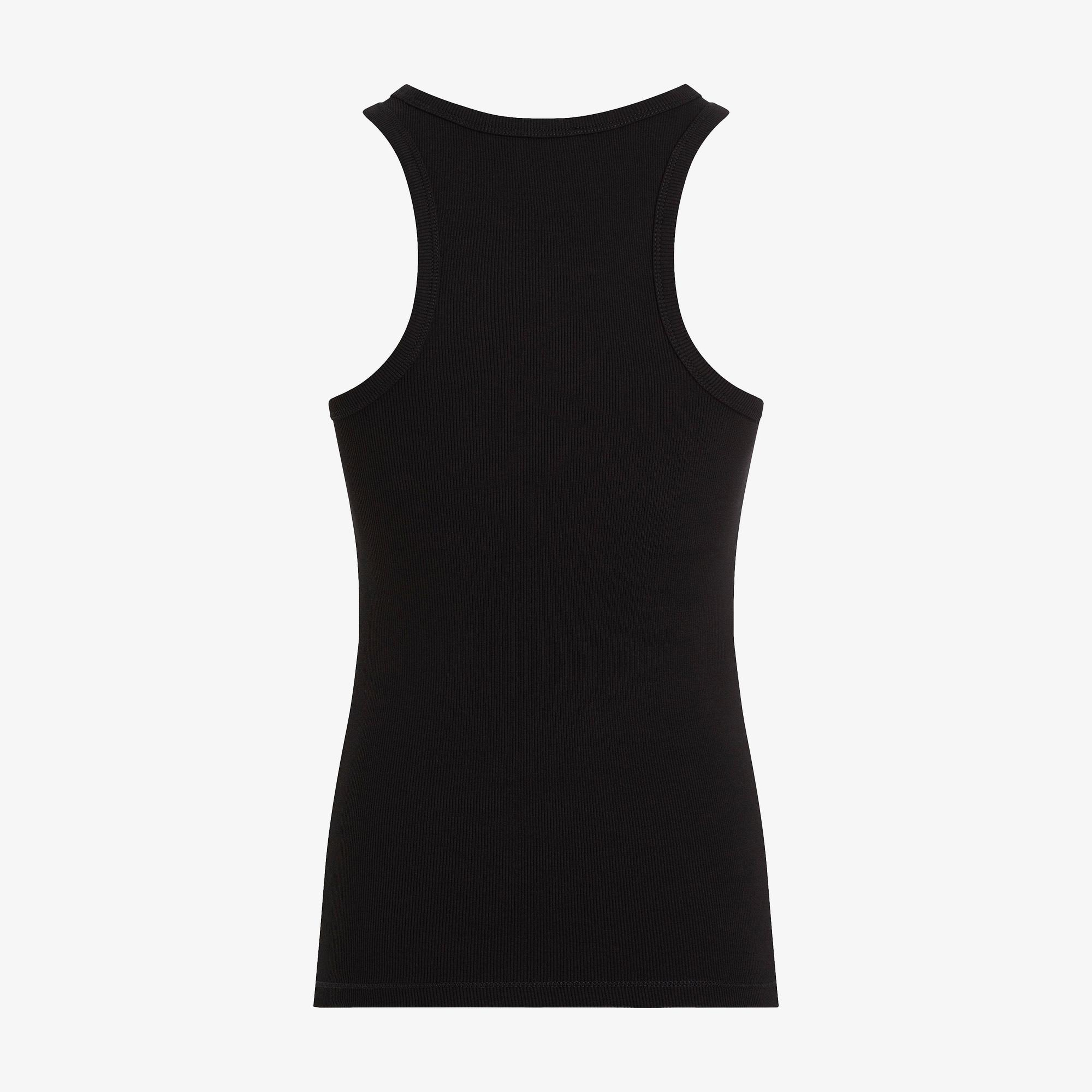 Calvin Klein Graphic Slim Kadın Siyah Kolsuz T-Shirt