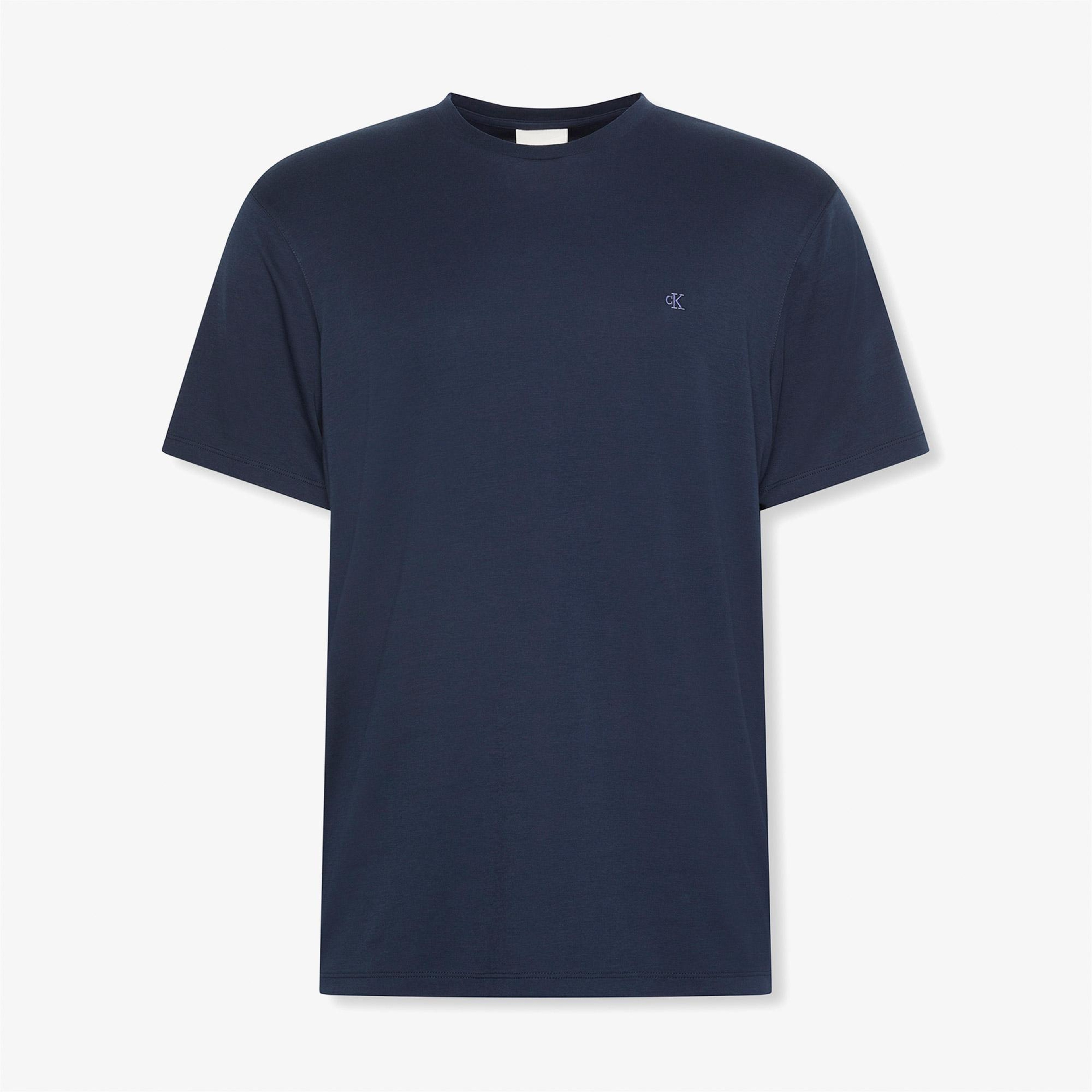 Calvin Klein Supima Chest Erkek Lacivert T-Shirt