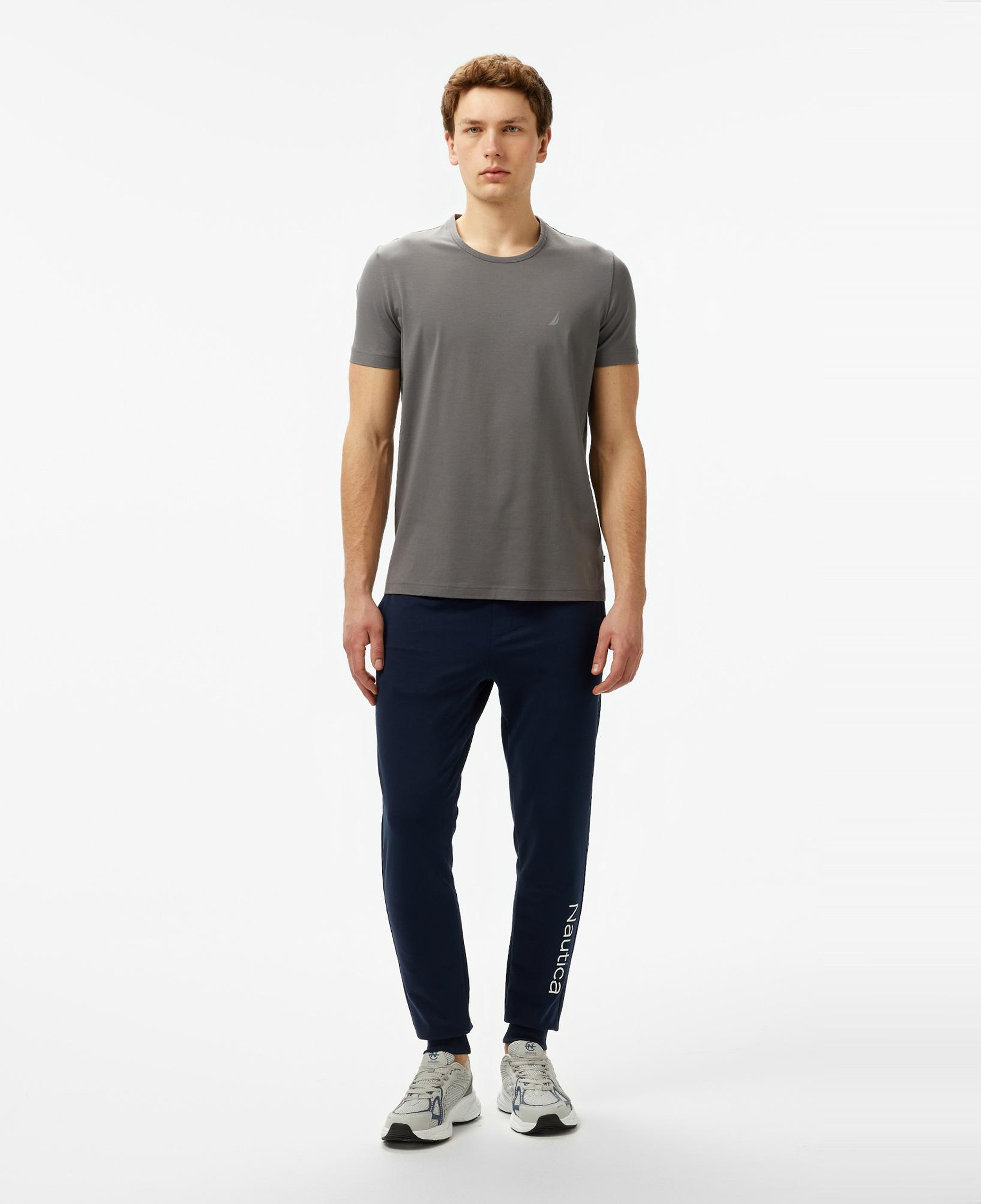 Nautica Erkek Gri Regular Fit T-Shirt