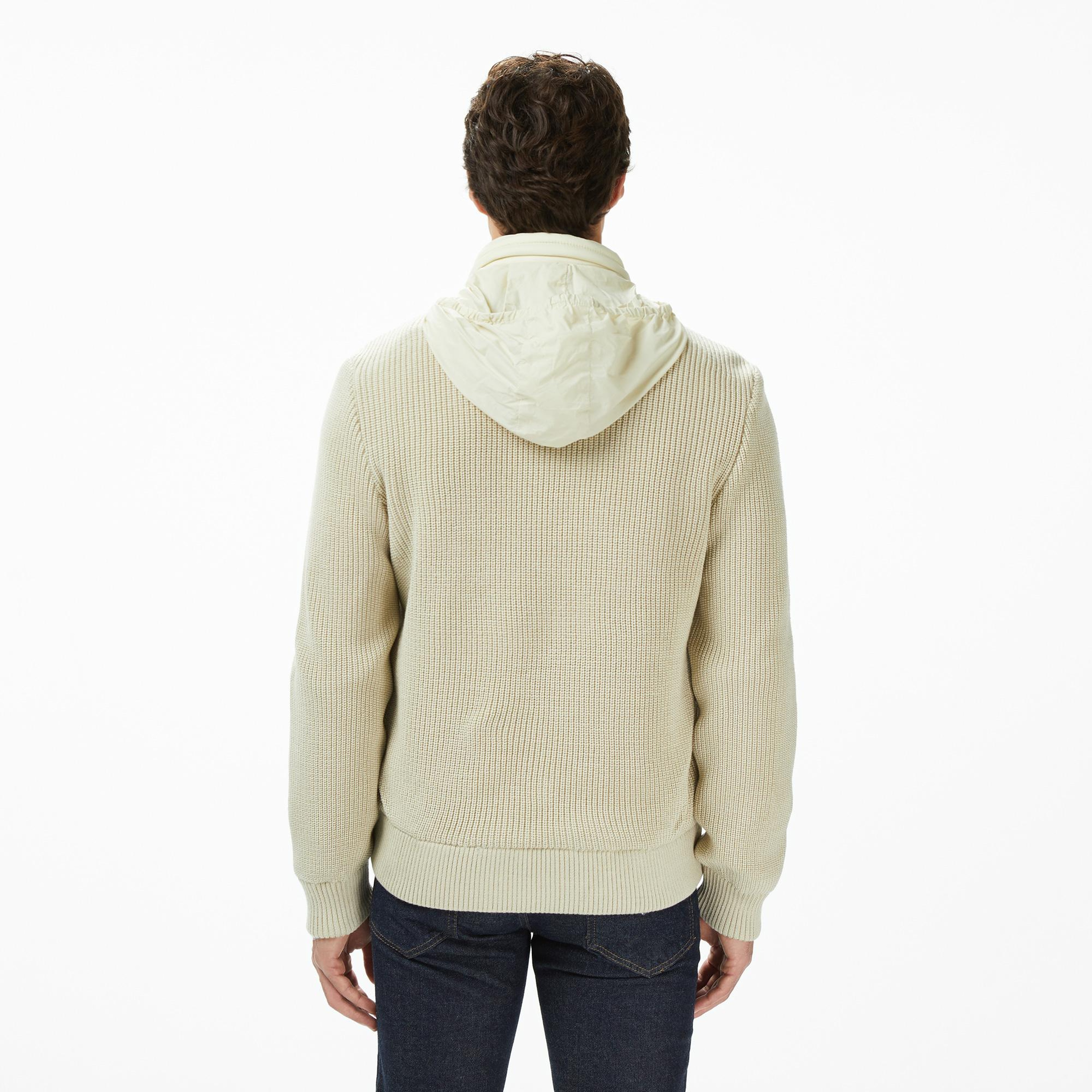 Lacoste Erkek Regular Fit Kapüşonlu Açık Kahverengi Mont