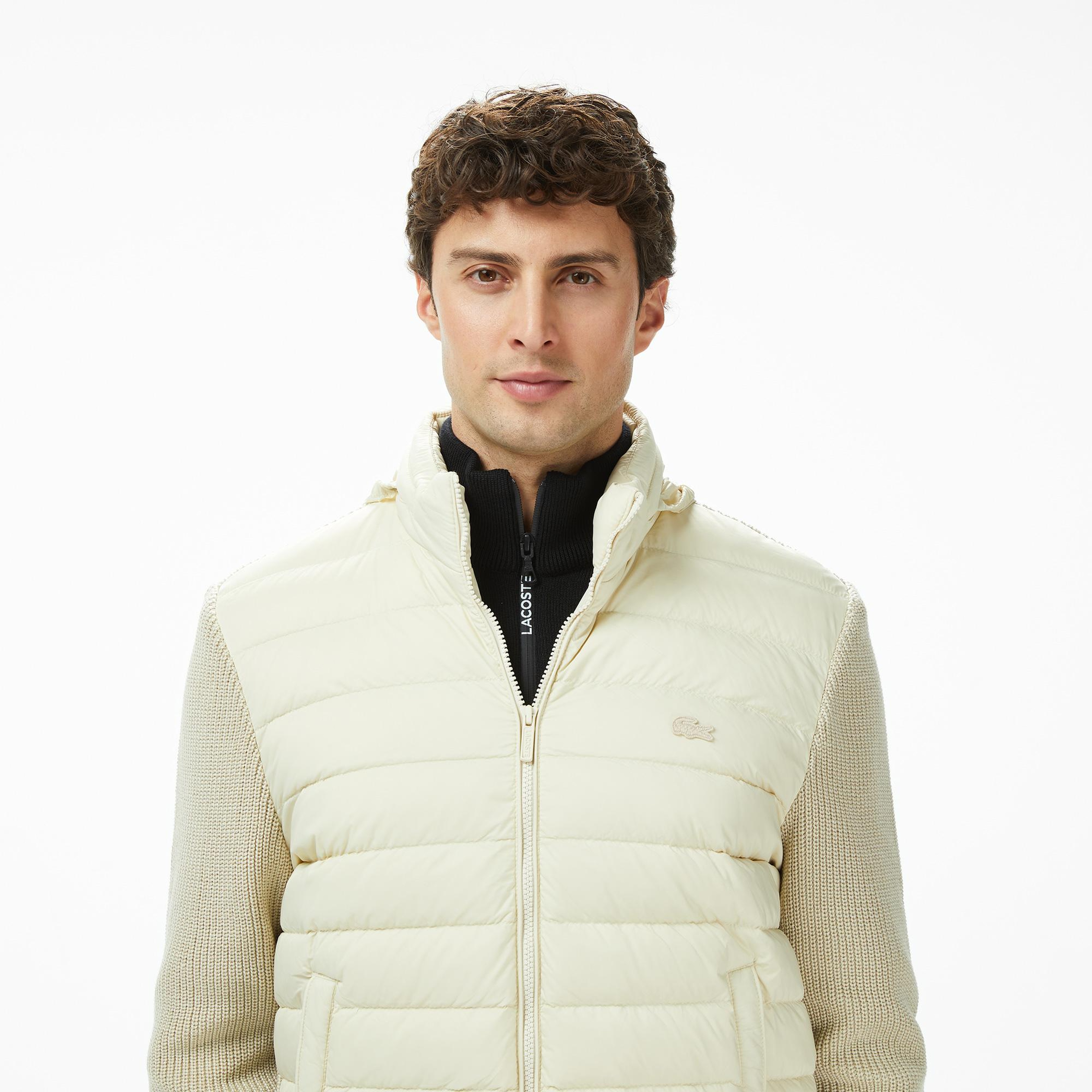 Lacoste Erkek Regular Fit Kapüşonlu Açık Kahverengi Mont