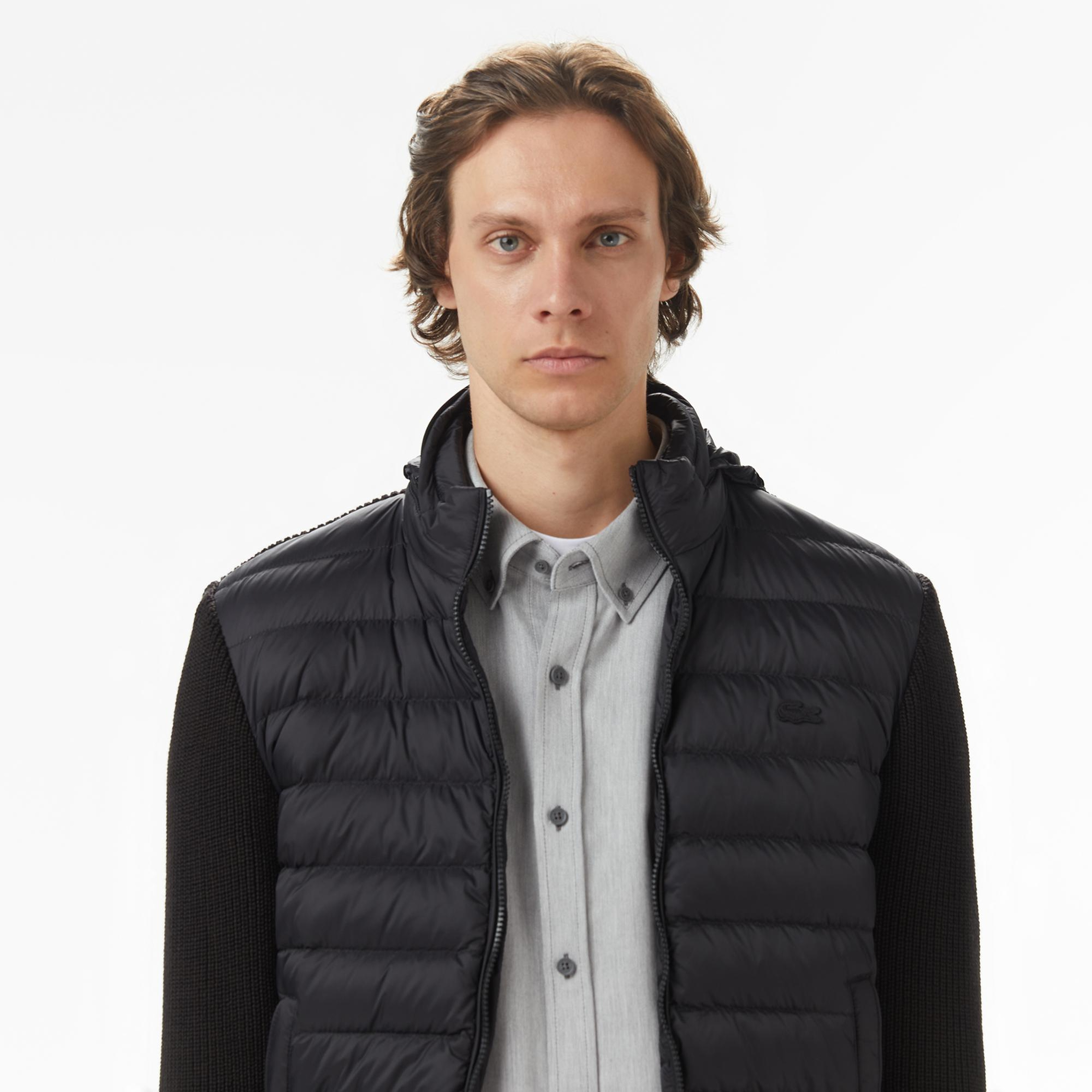 Lacoste Erkek Regular Fit Kapüşonlu Siyah Mont