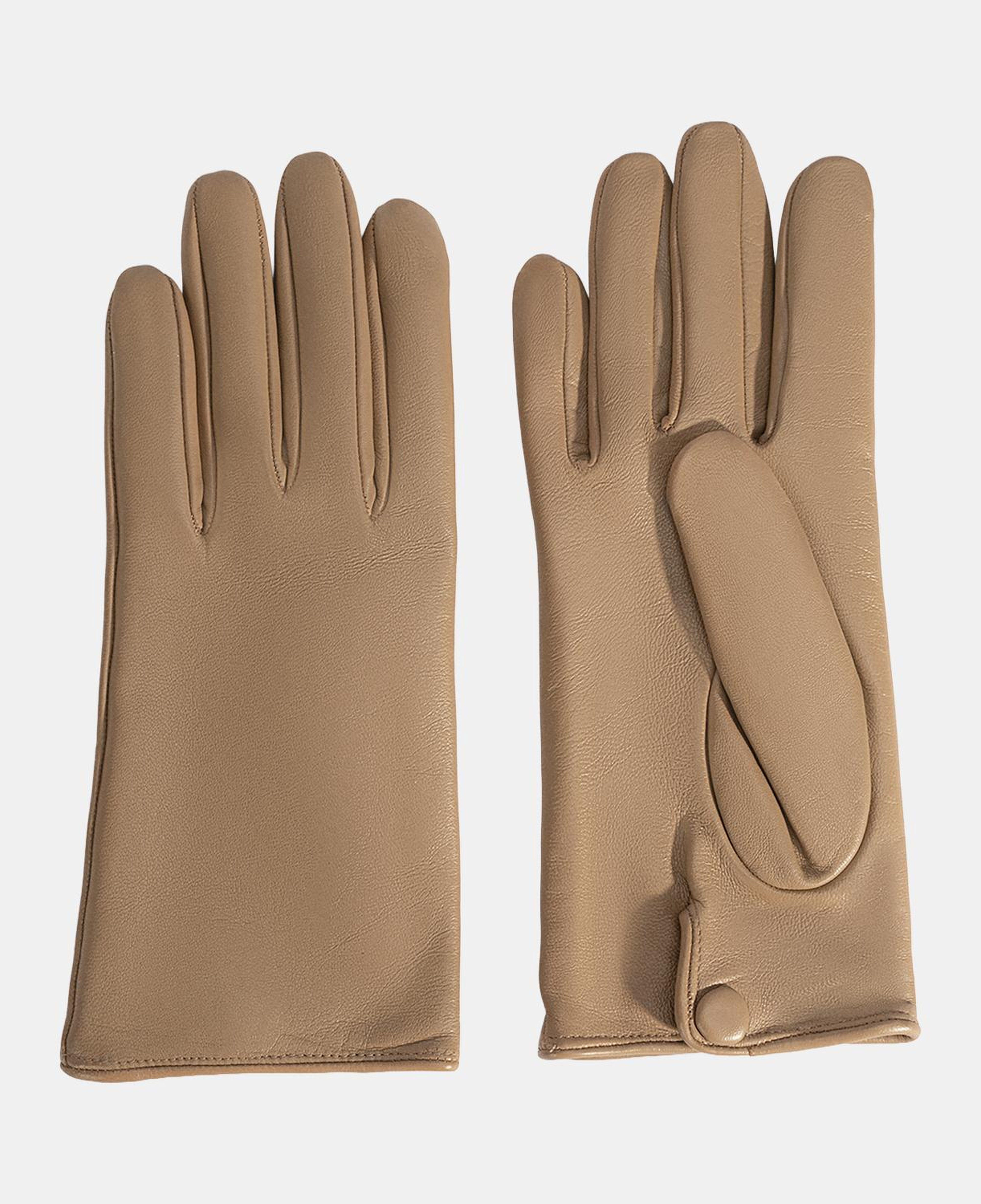 Bej Kadın Deri Eldiven