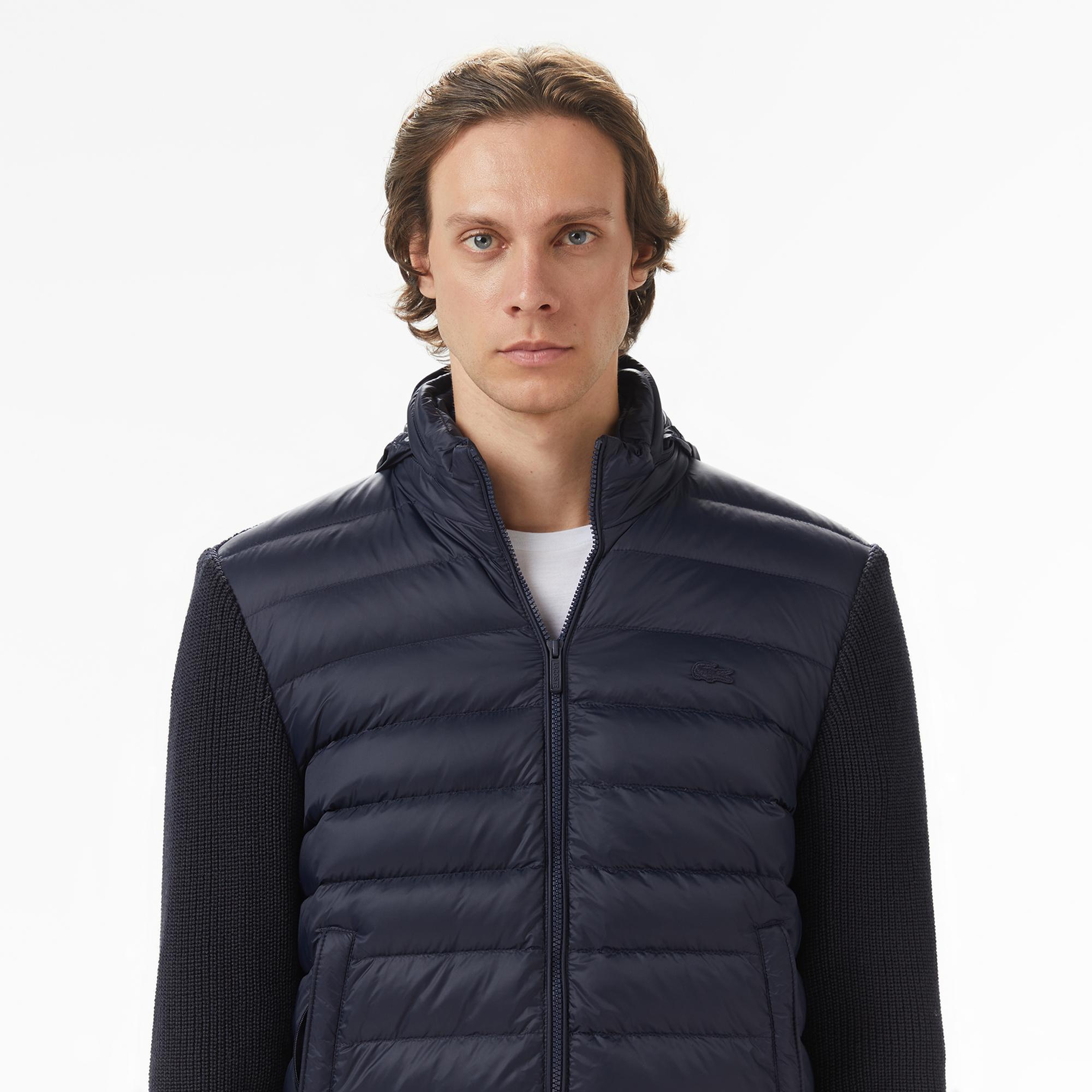 Lacoste Erkek Regular Fit Kapüşonlu Lacivert Mont
