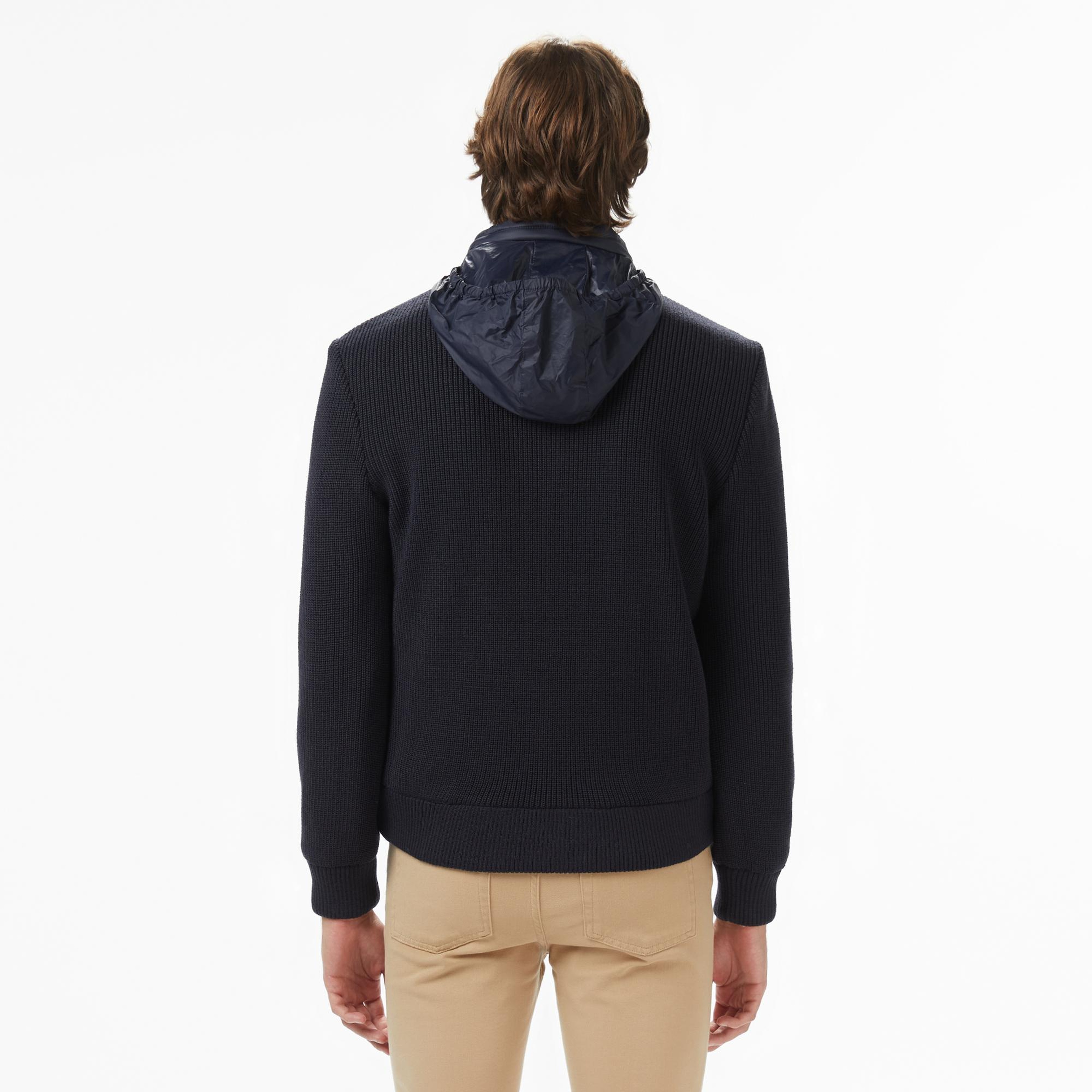 Lacoste Erkek Regular Fit Kapüşonlu Lacivert Mont