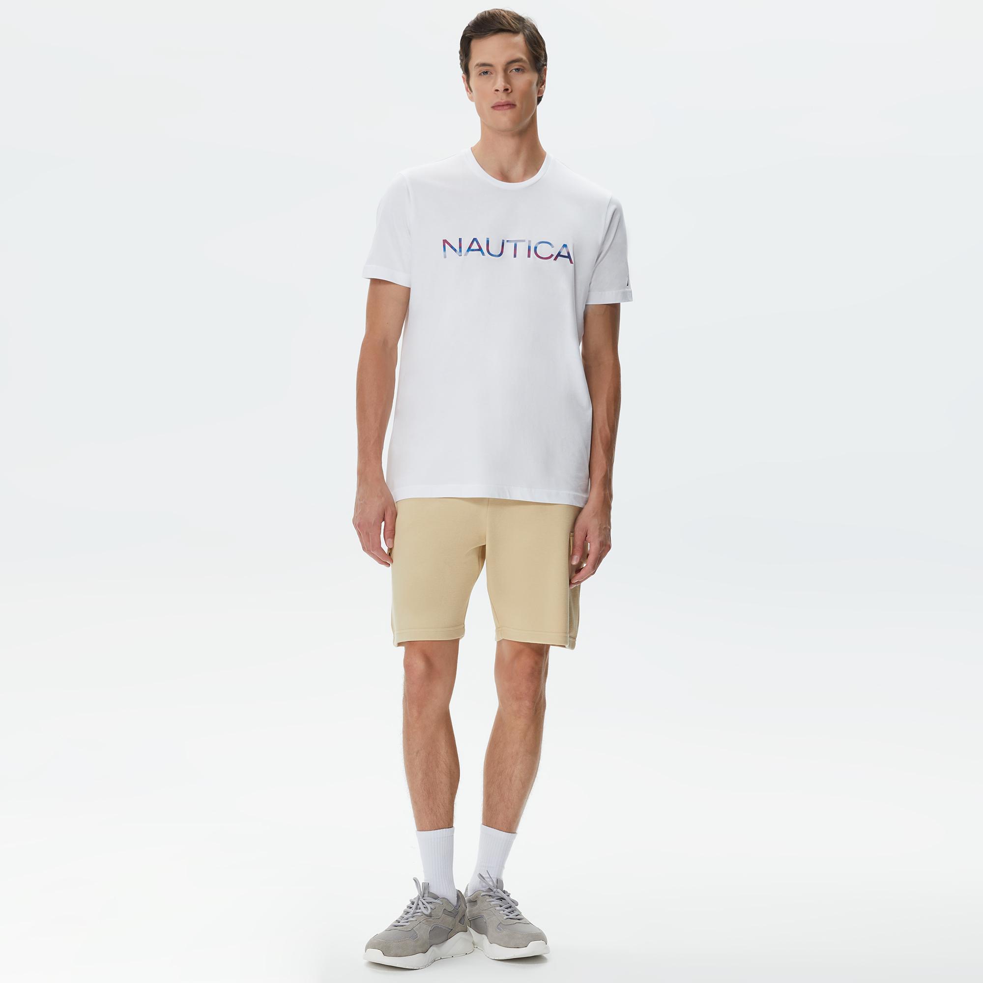 Nautica Erkek Bej Standart Fit Şort