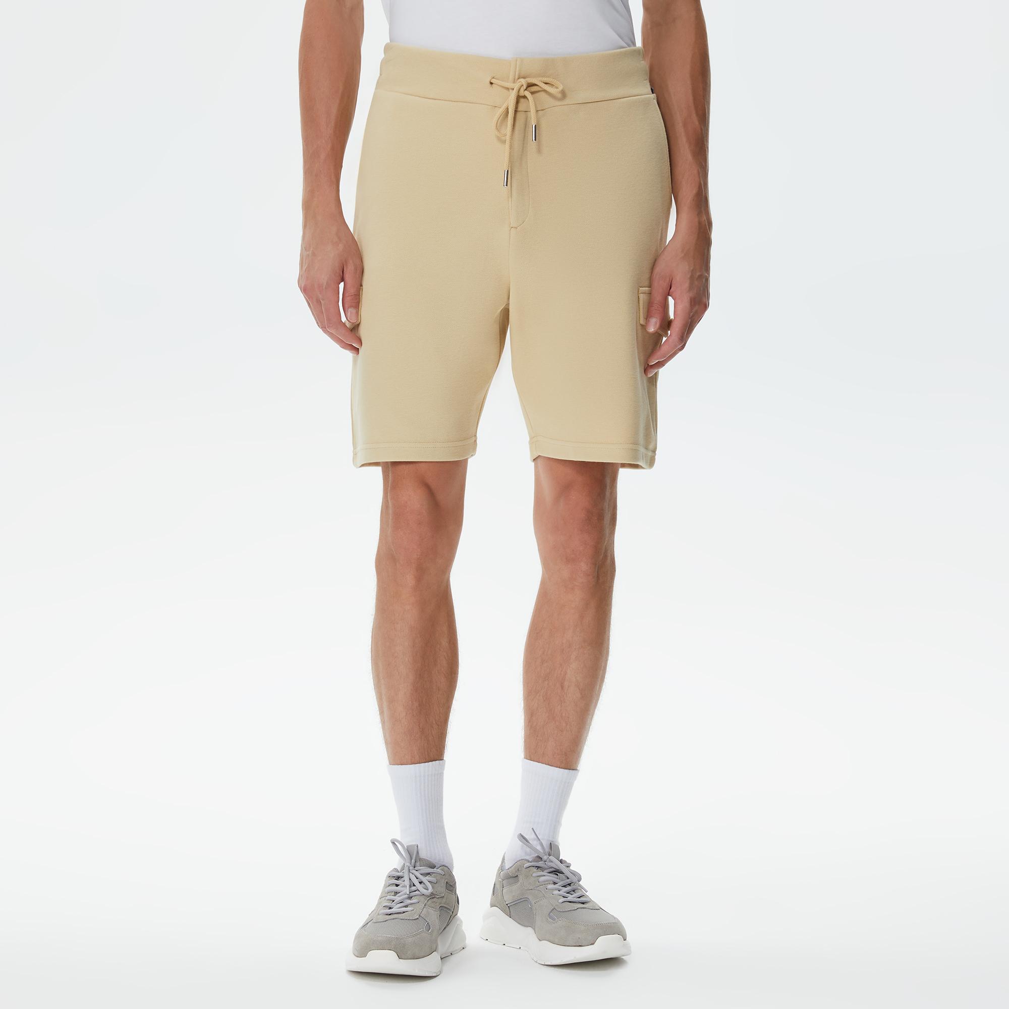 Nautica Erkek Bej Standart Fit Şort