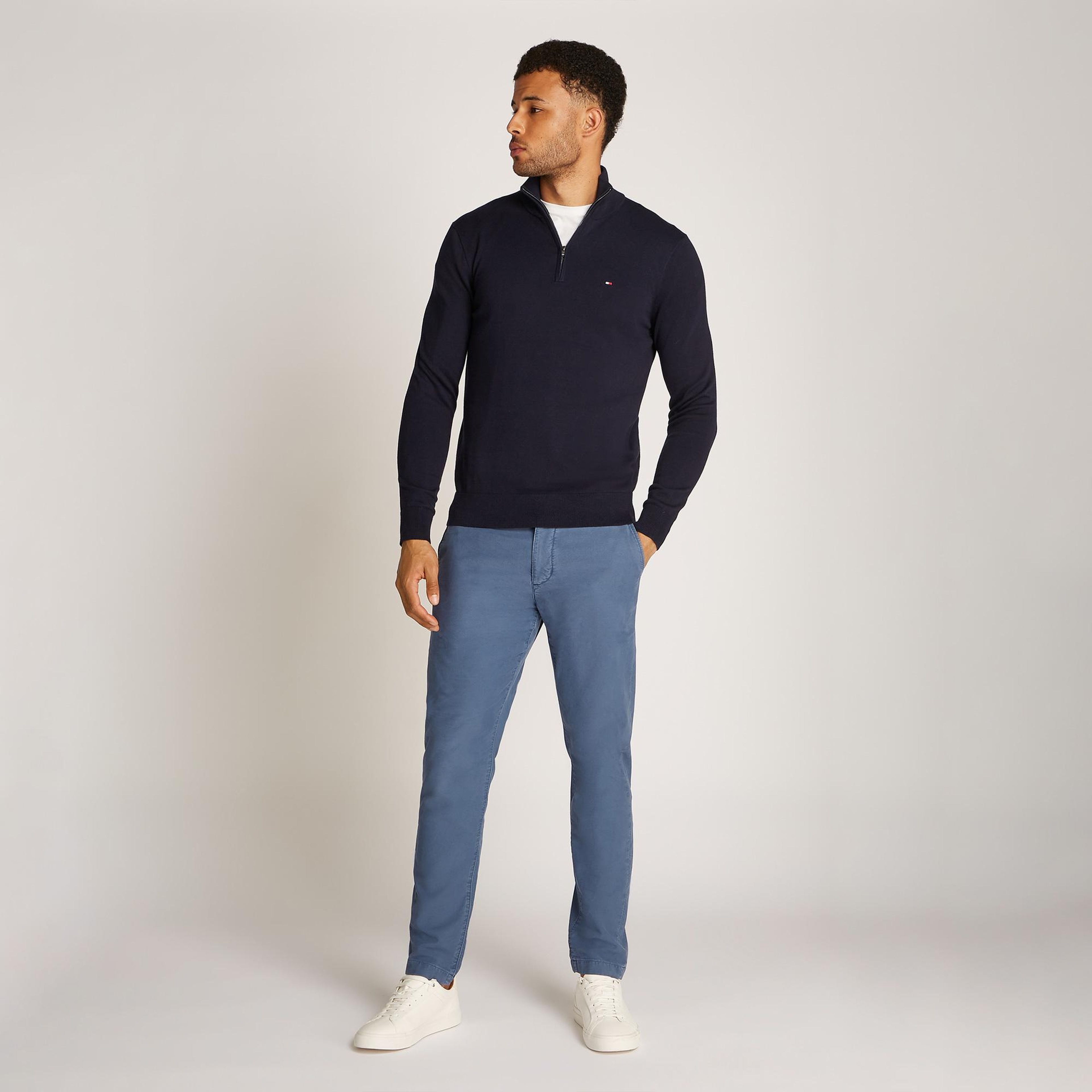 Tommy Hilfiger Erkek Triko Lacivert Kazak